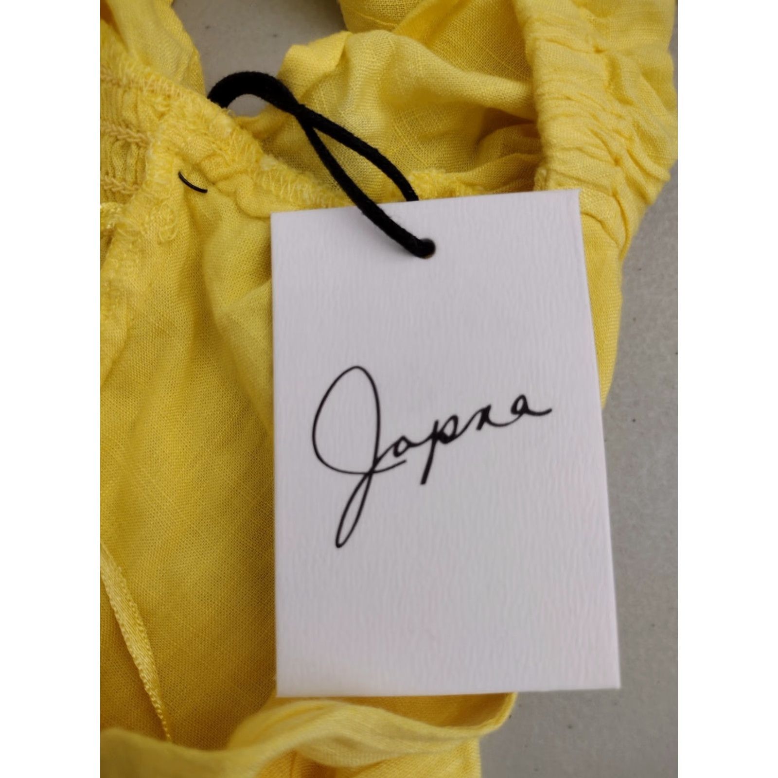 Vintage Japna Women's Yellow V-Neck Cap Sleeve Crop Flare Blouse XS Size XS / US 0-2 / IT 36-38 - 5 Thumbnail