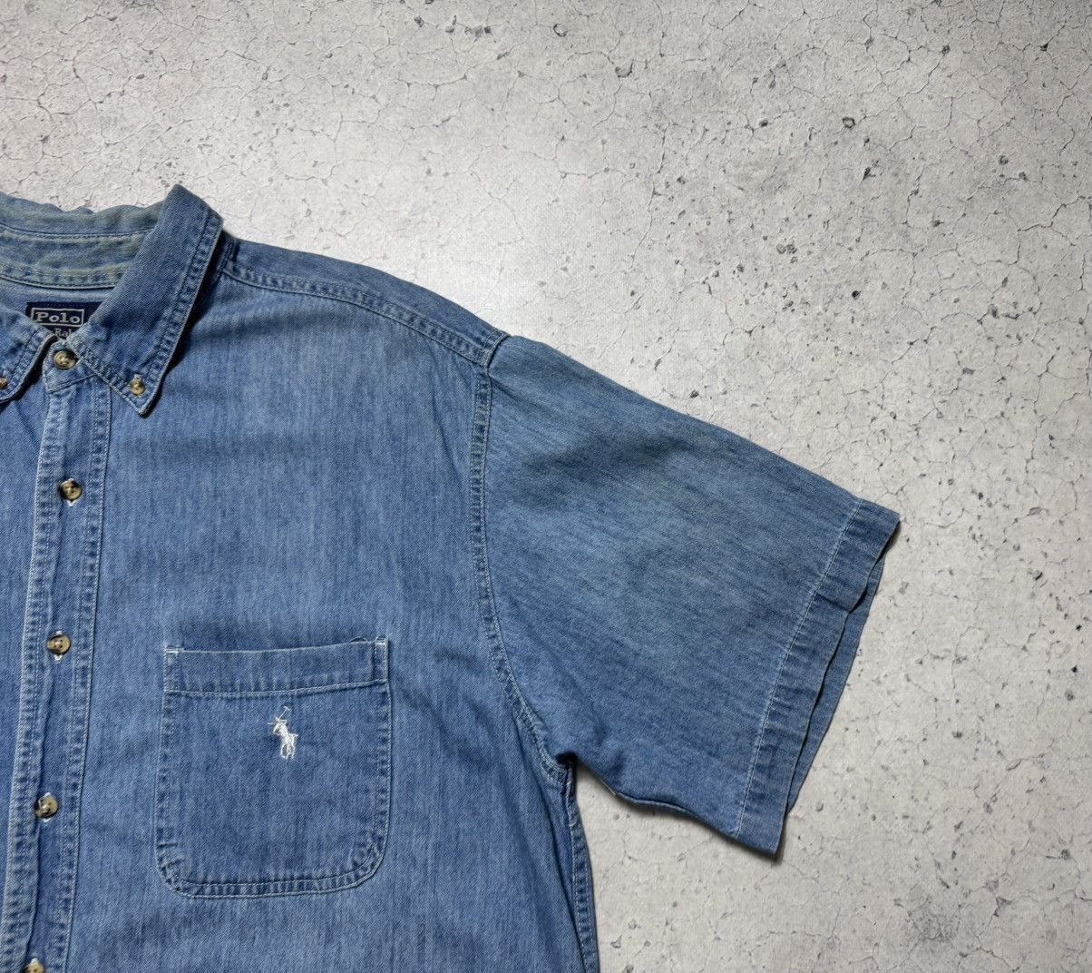 Polo Ralph Lauren Polo Ralph Lauren Vintage 80’s Denim Short Sleeve Shirt Size US L / EU 52-54 / 3 - 2 Thumbnail