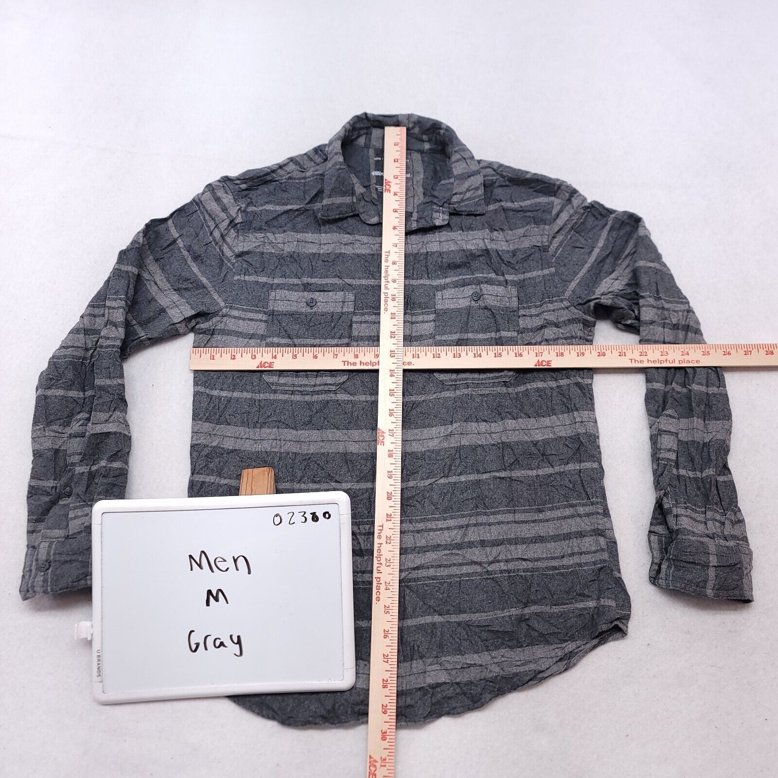 Urban Pipeline Urban Pipeline Flannel Shirt Mens Size Medium M Gray Striped Size US M / EU 48-50 / 2 - 6 Thumbnail