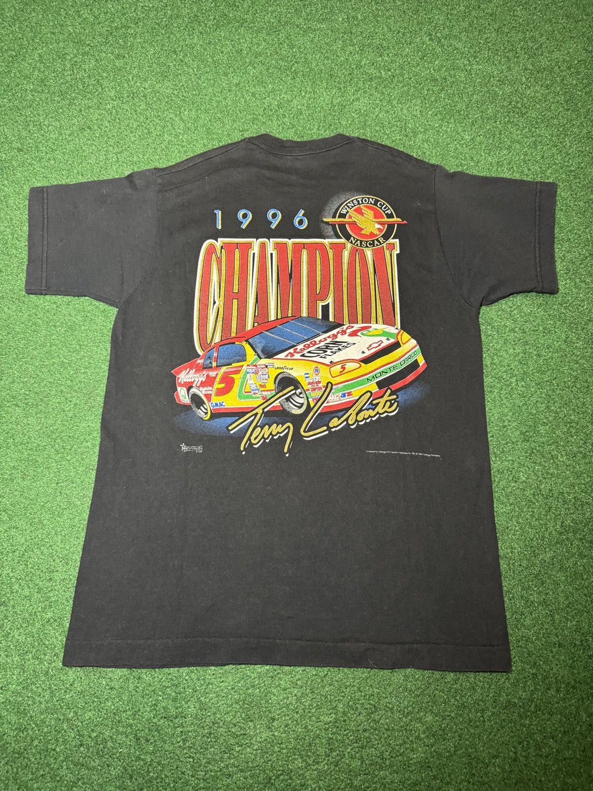 NASCAR Vtg 90s Terry Labonte Winston Cup Champion Nascar T Shirt Size US M / EU 48-50 / 2 - 5 Thumbnail