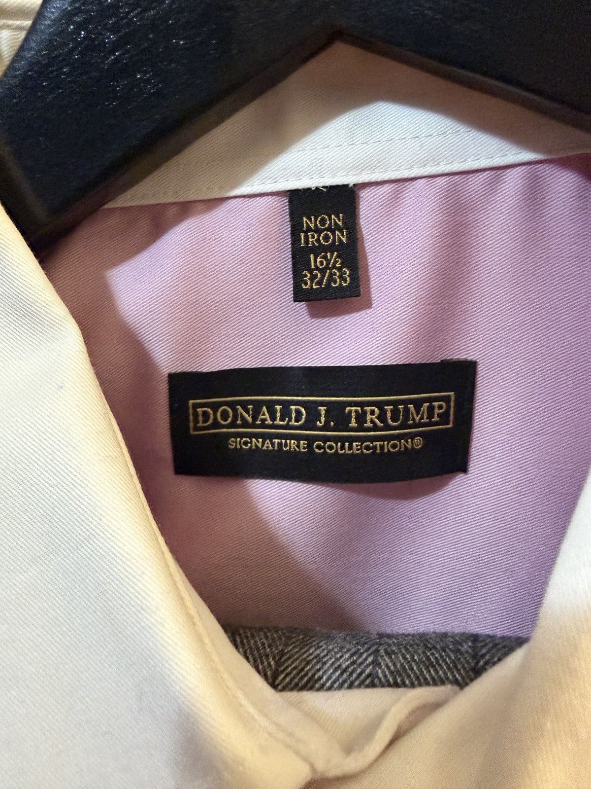 Donald Trump Donald Trump Two-Tone Pink Dress Shirt with White Contrast Size 38L - 2 Thumbnail