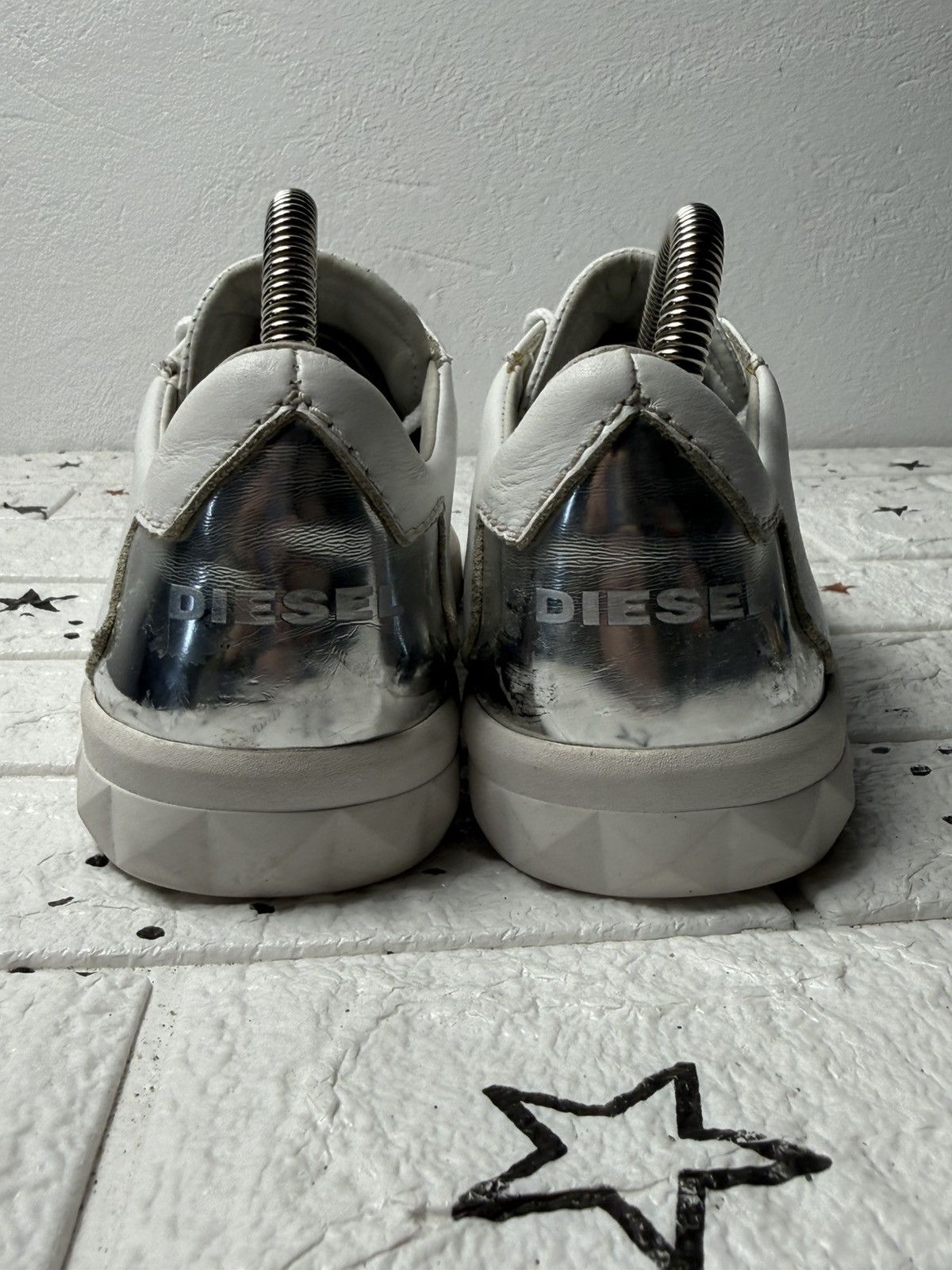 Diesel DIESEL WOMEN SNEAKERS US7 UK6.5 EUR39 Leather White Casual Size US 7 / IT 37 - 8 Thumbnail