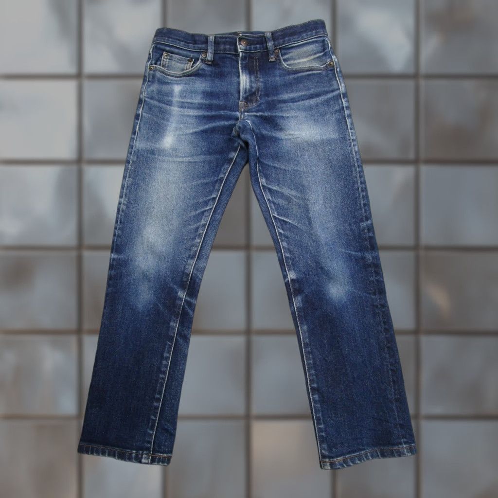 Uniqlo VINTAGE Uniqlo Jeans Mens Blue Slim Selvedge Denim Kaihara Whisker Fading Honeycomb Size US 30 / EU 46 - 1 Thumbnail