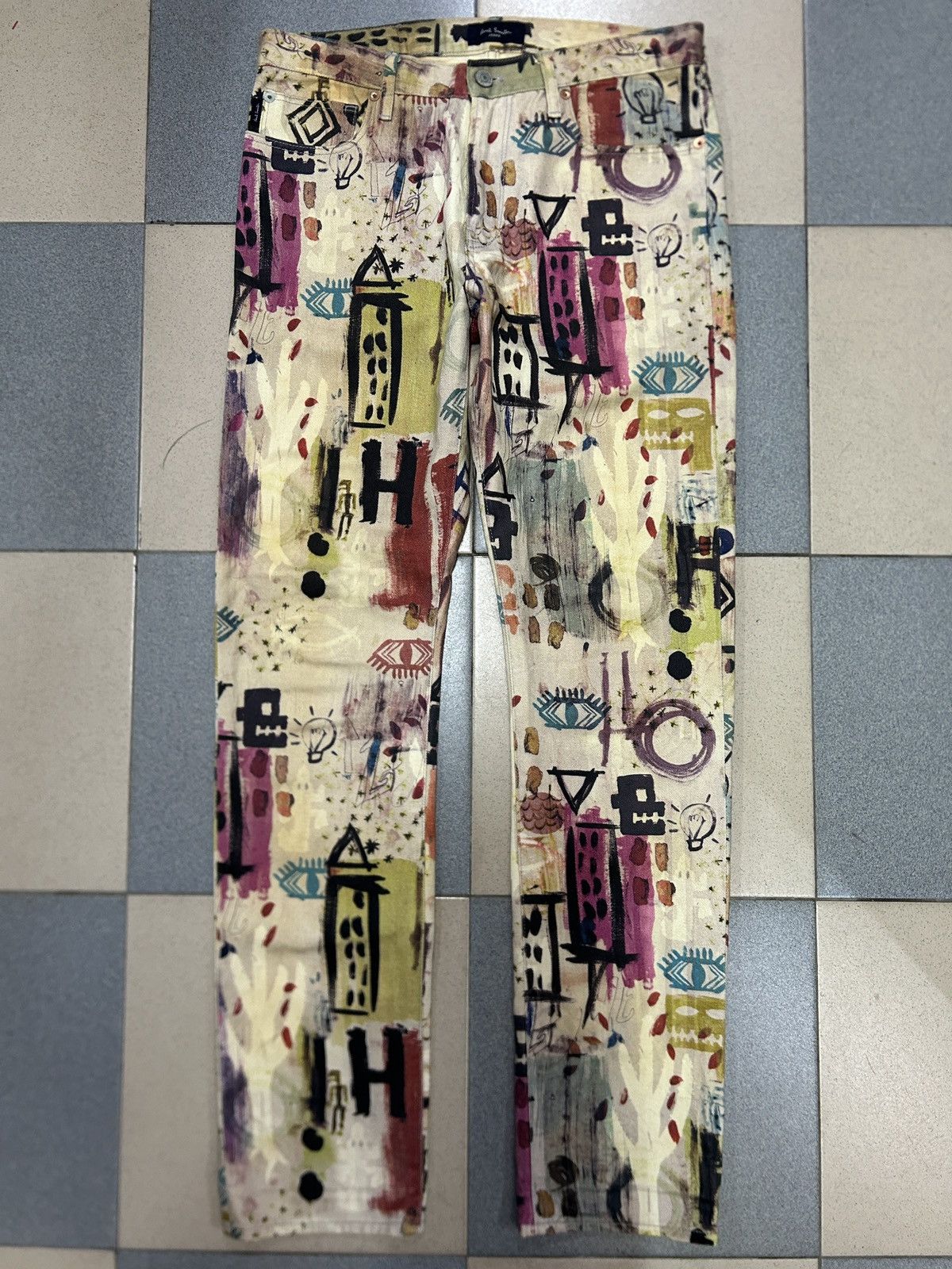 Paul Smith Paul Smith X Jean Michel Basquiat Jeans Size US 31 - 2 Thumbnail