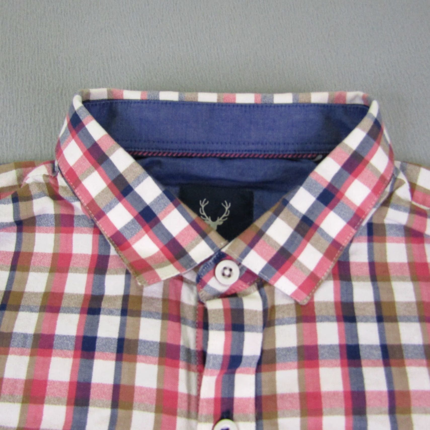 Pinko ALLEN SOLLY Plaid Shirt Button-Up Long Sleeve Casual Large 40 Pink Mens Size US L / EU 52-54 / 3 - 2 Thumbnail