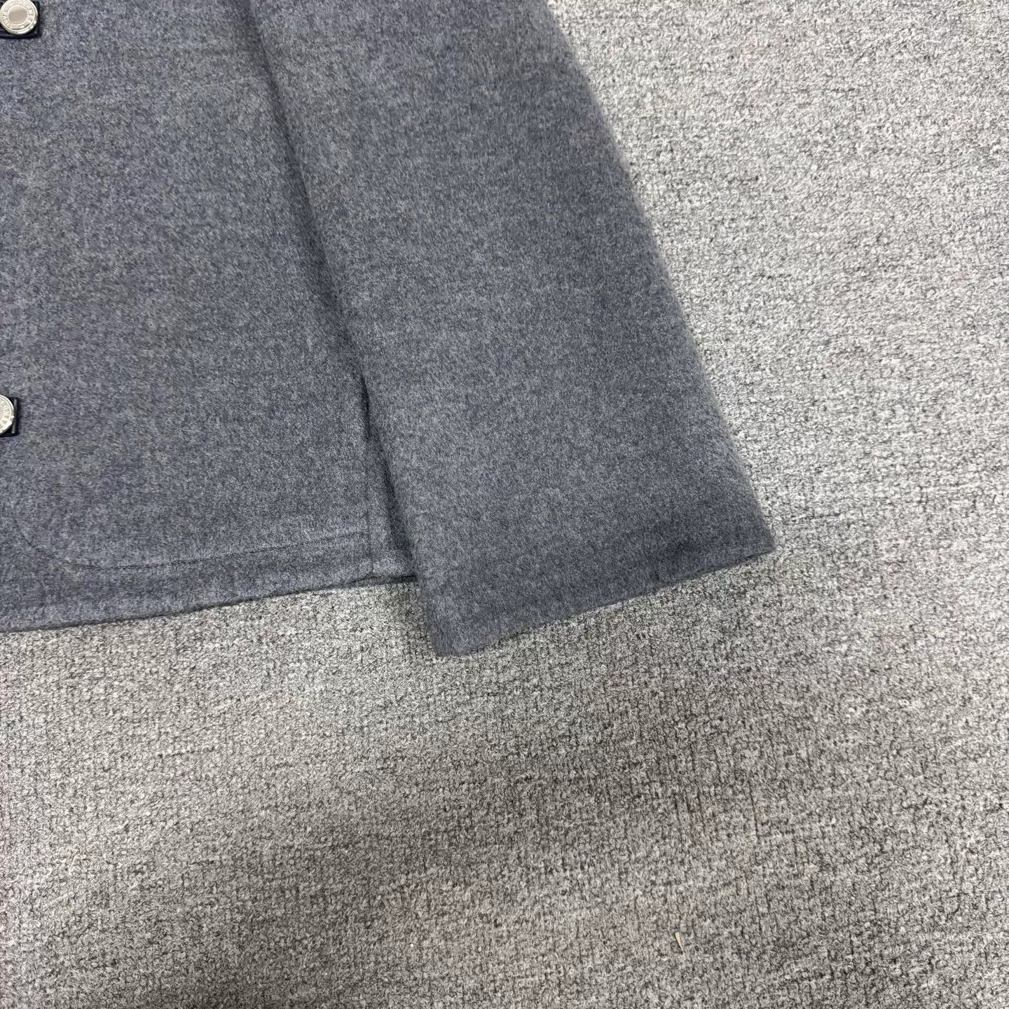 Hermes Hermes Gray Leather Cashmere Short Coat Old Money Size XS / US 0-2 / IT 36-38 - 5 Thumbnail