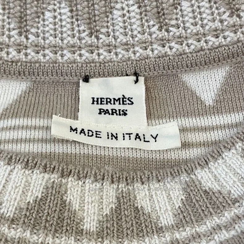 Hermes Hermes Off-white geometric pattern jacquard sweater Size XS / US 0-2 / IT 36-38 - 5 Thumbnail