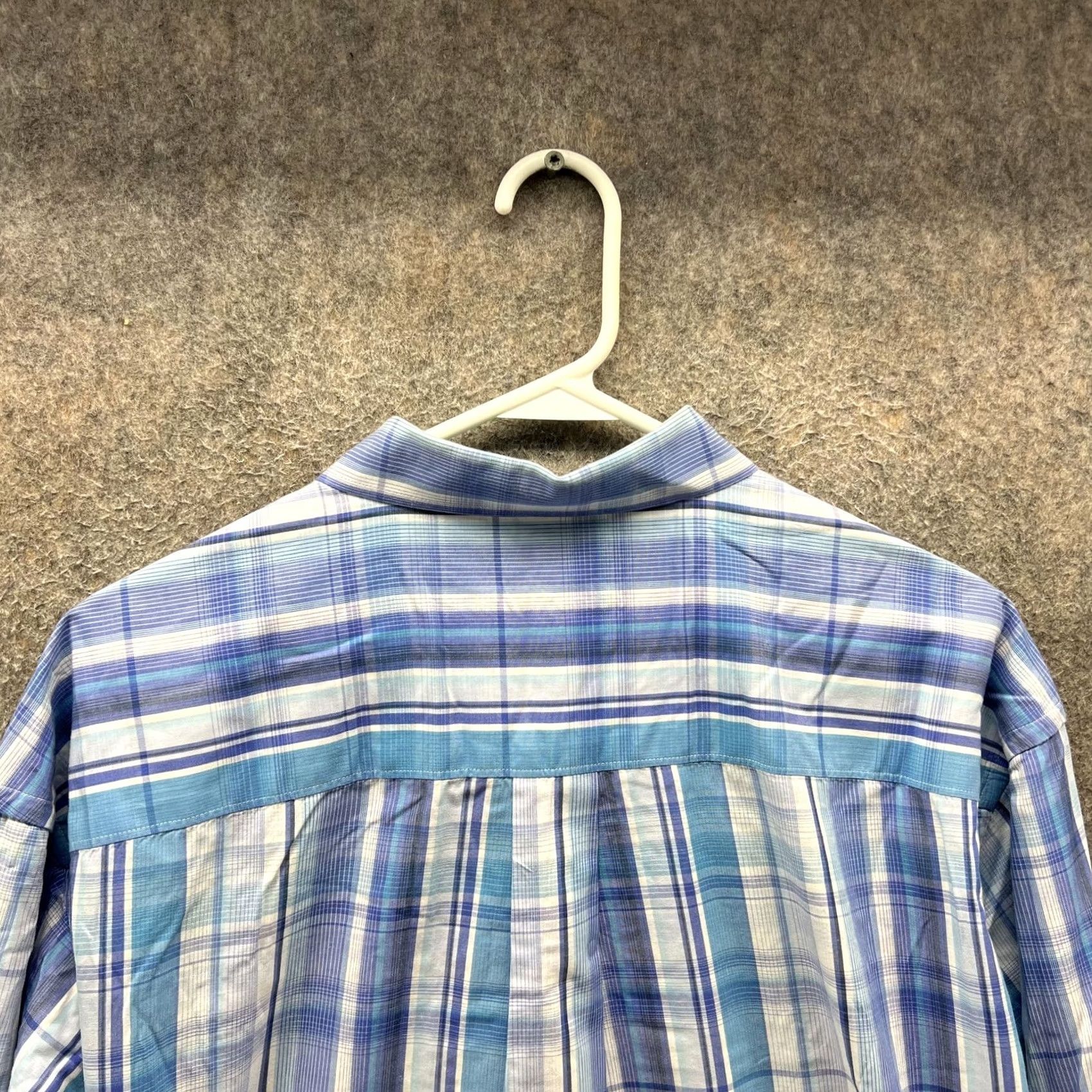 Vintage VINTAGE Alan Flusser Shirt Mens XL Blue Plaid Check Button Front Long Sleeve Casual Size US XL / EU 56 / 4 - 3 Thumbnail