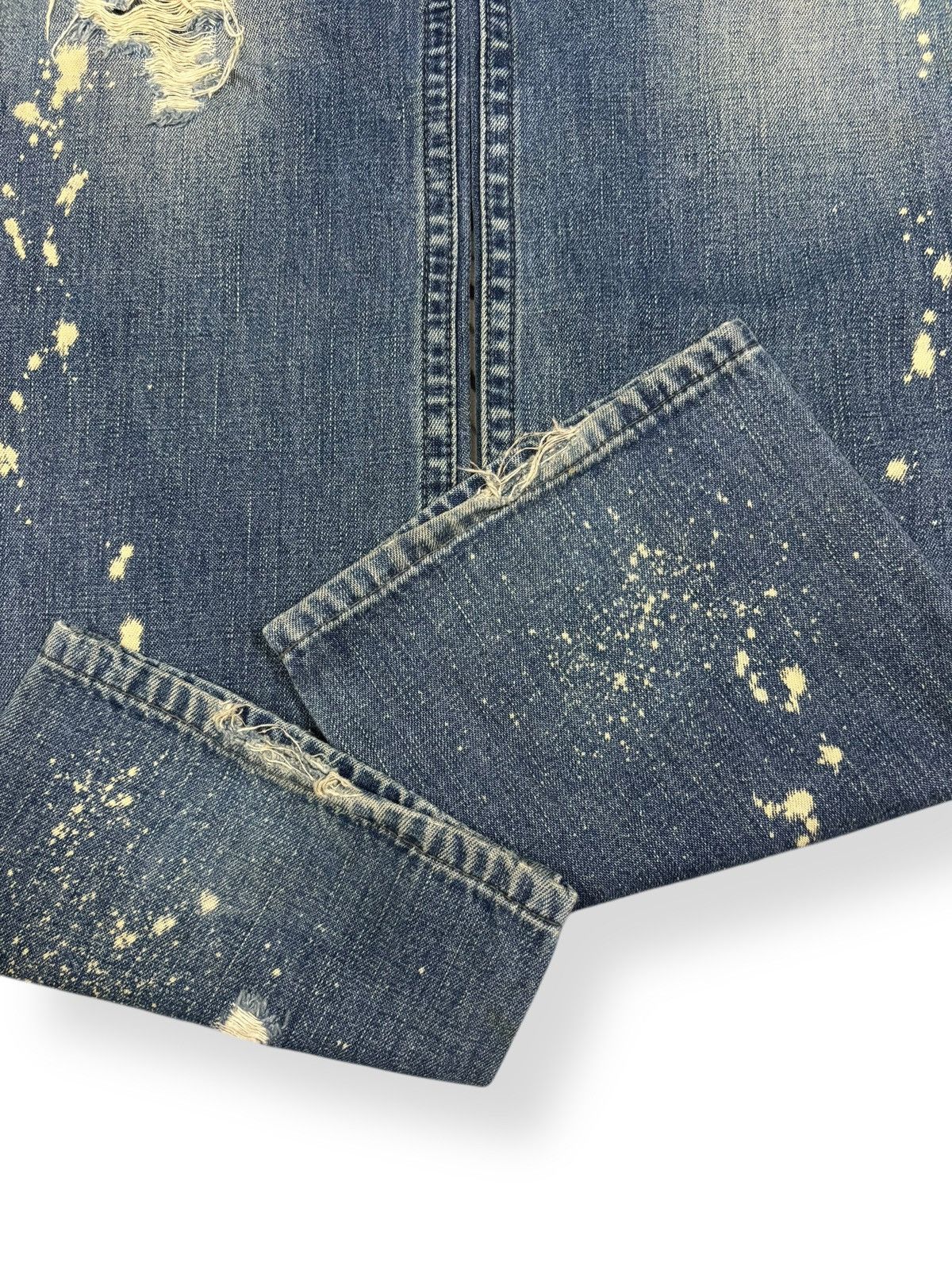 Kapital Kountry Vintage TMT Big Holiday Splatter Distressed Bush Pants Denim Size US 29 - 9 Thumbnail