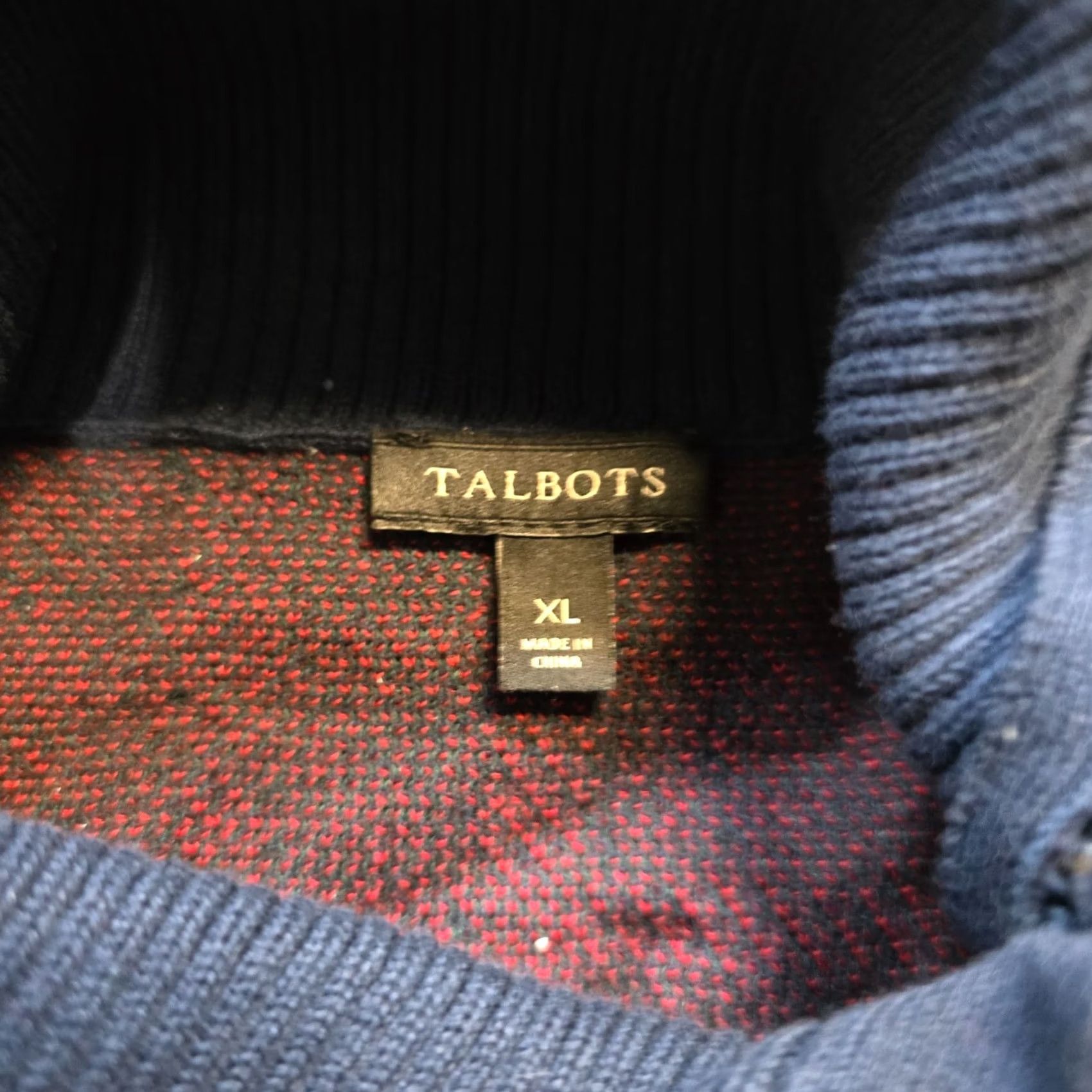 Talbots Talbots Sweater Women XL Blue Plaid Turtleneck Long Sleeve Top Casual Workwear Size XL / US 12-14 / IT 48-50 - 3 Thumbnail