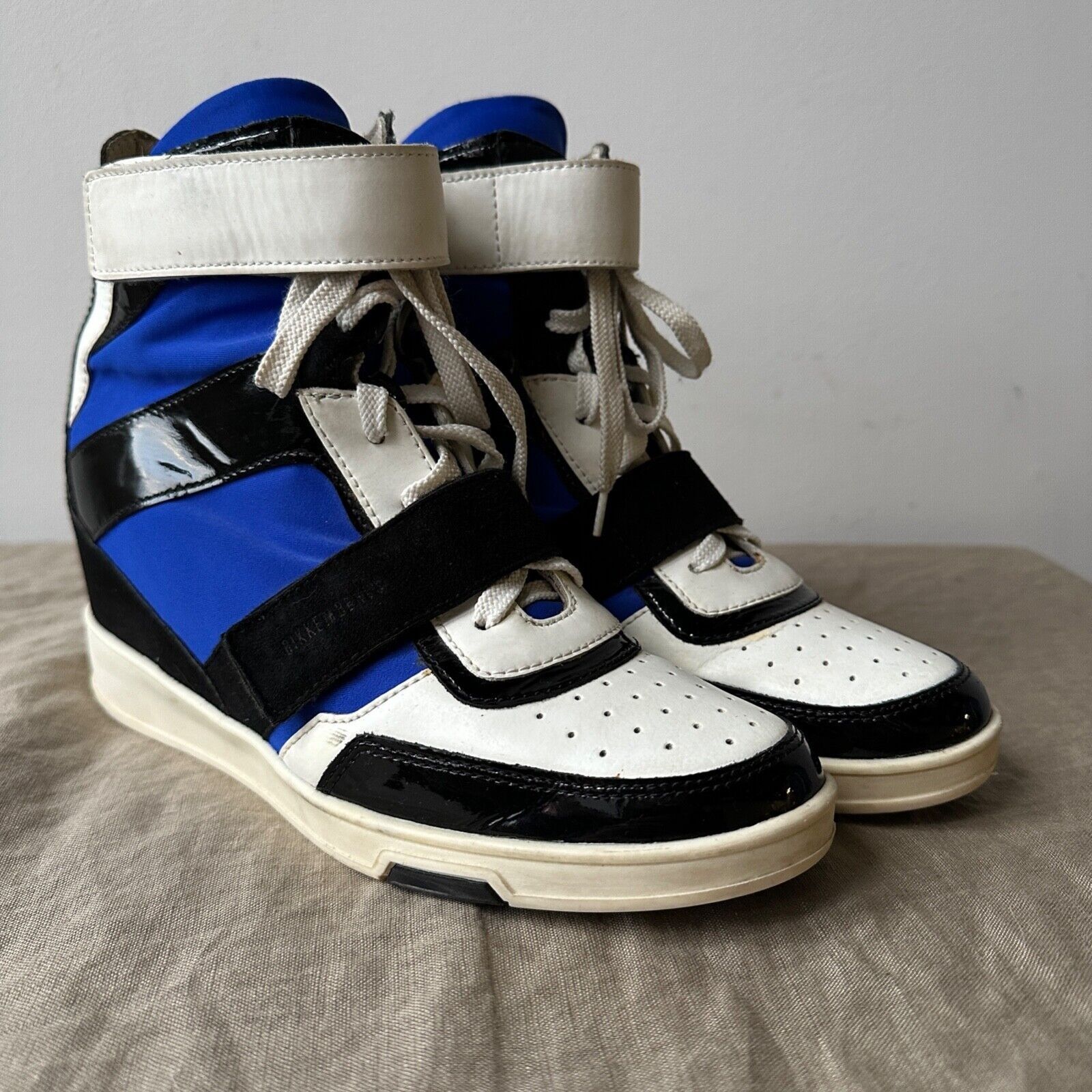 Dirk Bikkembergs Bikkembergs Vintage y2k Wedge White Blue Sneakers 8360AC Size US 6 / IT 36 - 4 Thumbnail