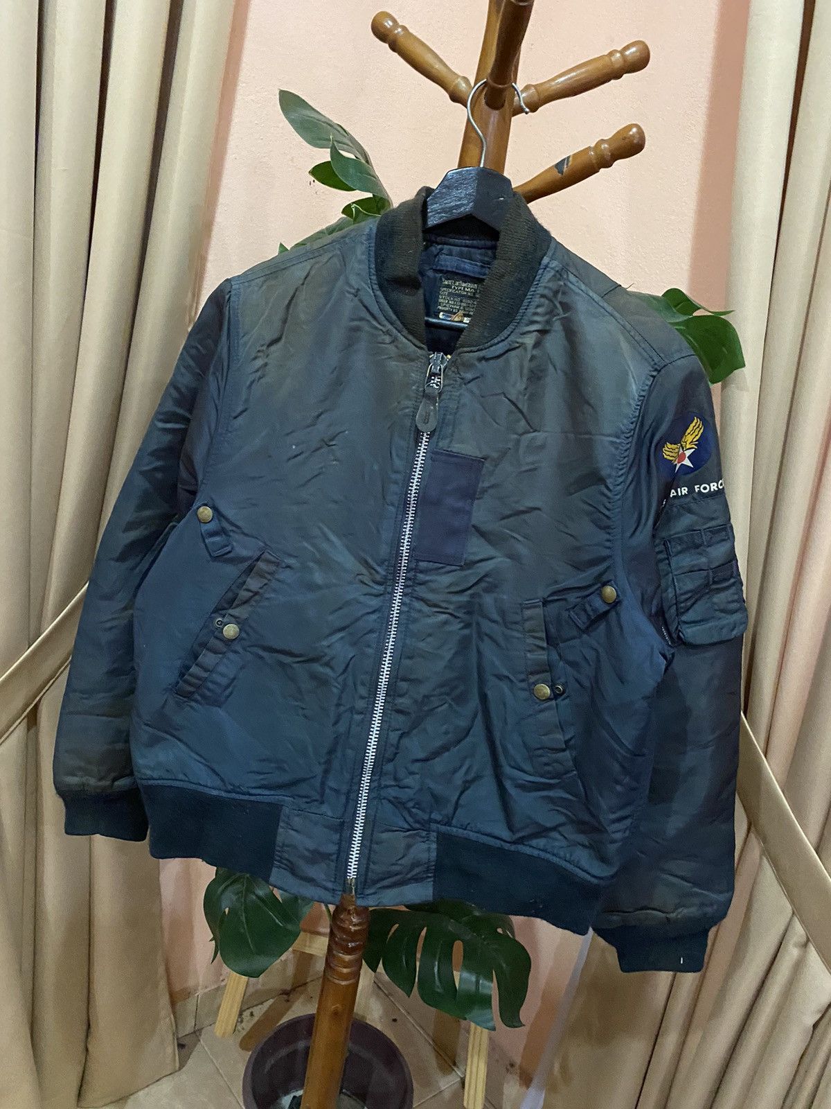 I. Spiewak And Sons Vintage U.S. Army Air Force MA-1 Flight Jacket Made In USA Size US M / EU 48-50 / 2 - 2 Thumbnail