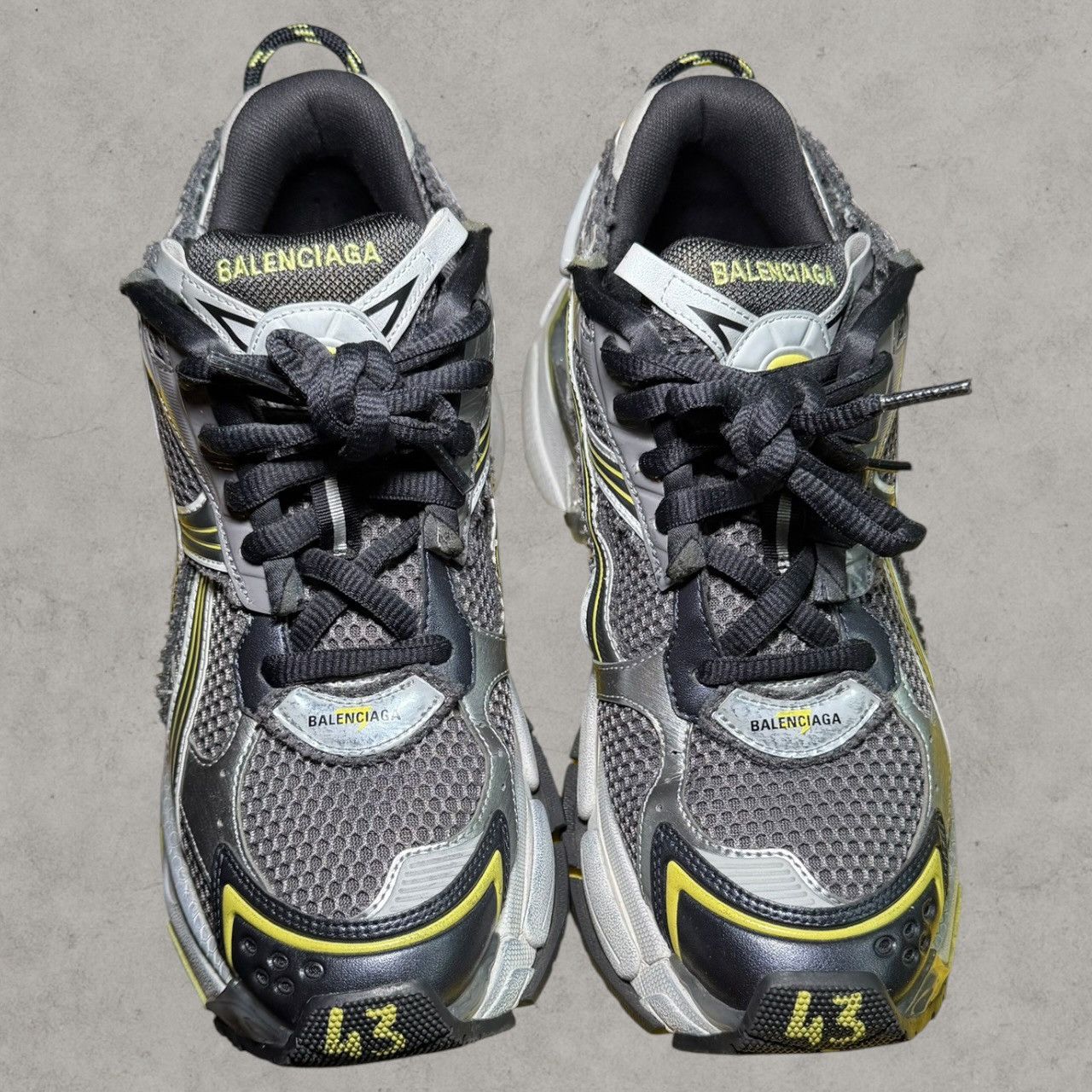 Balenciaga Balenciaga Lime Yellow Gray Runners Sneakers Sz 43 Size US 10 / EU 43 - 5 Thumbnail