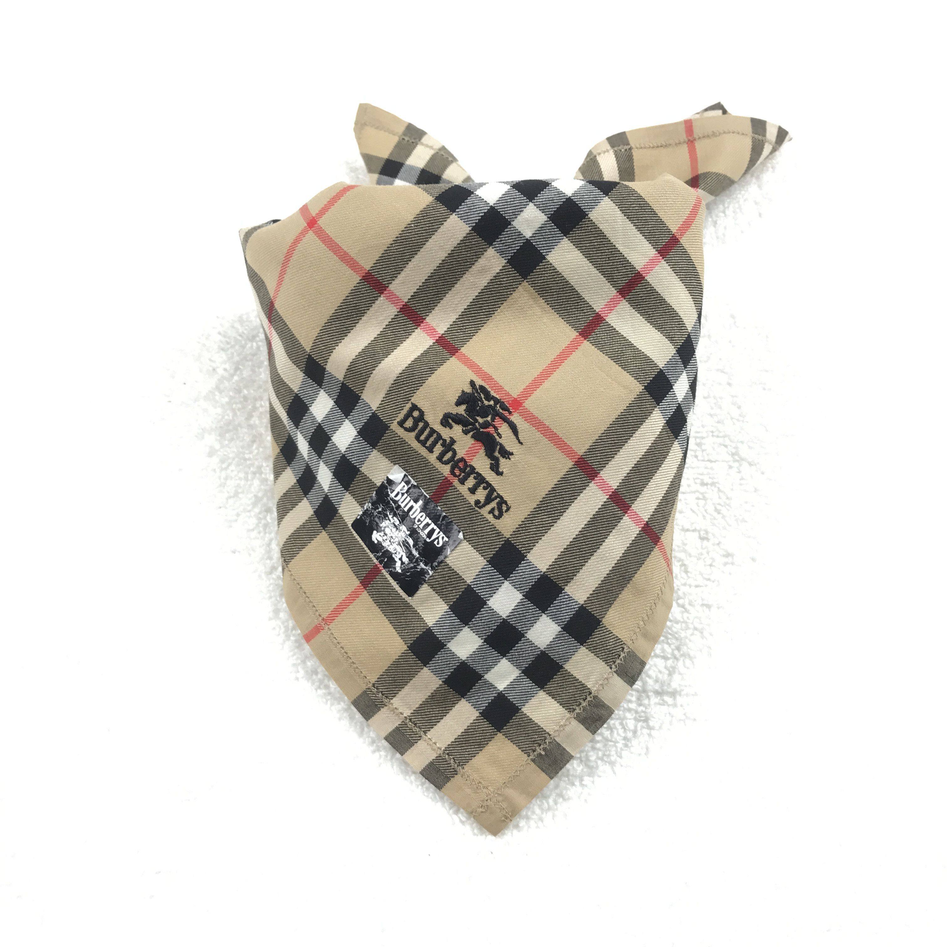 Burberry × Vintage Vintage Burberry Nova Check Bandana Neckerchief Handkerchief Size ONE SIZE - 4 Thumbnail