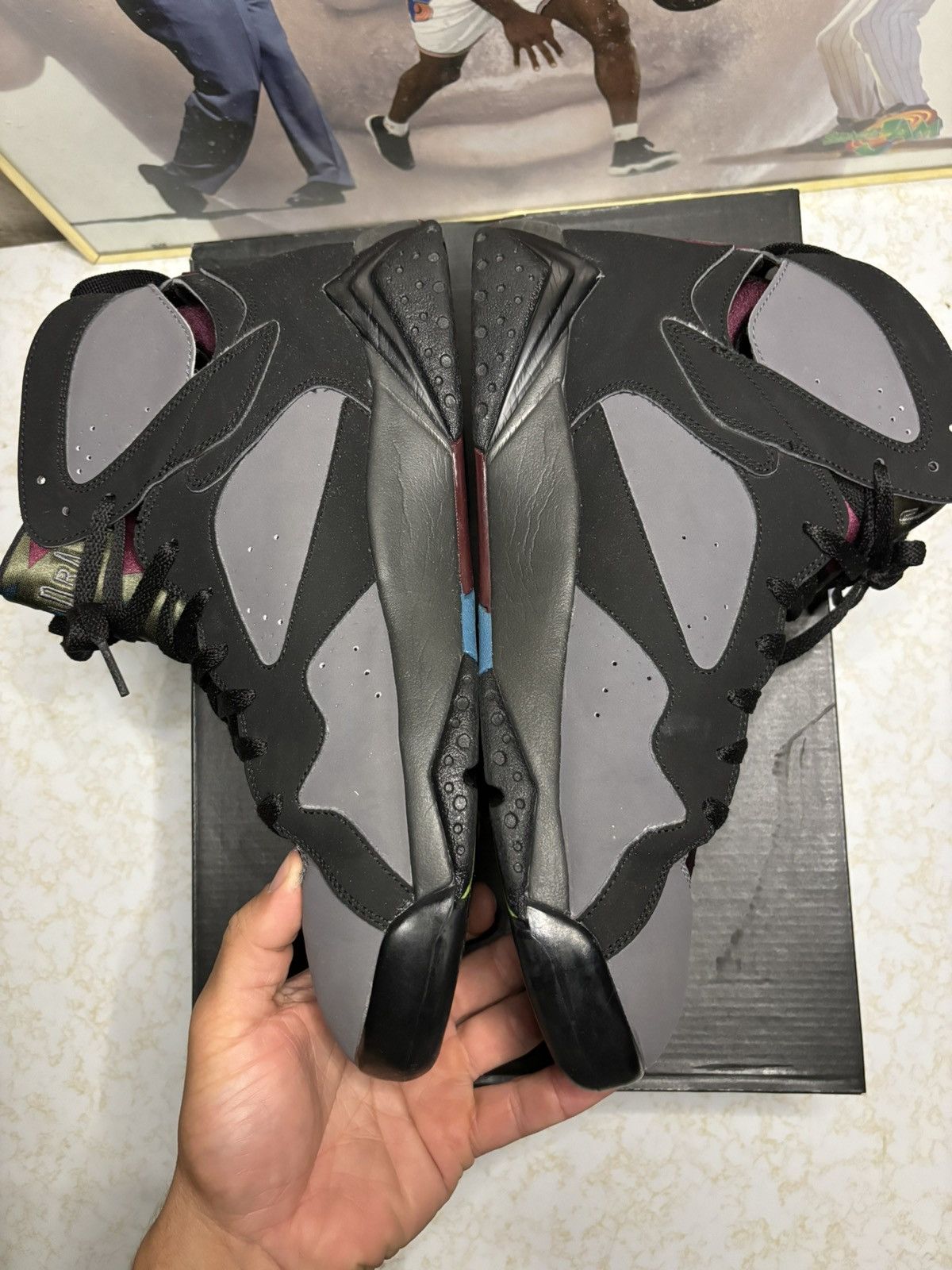 Jordan Brand Air Jordan 7 Retro 2015 Bordeaux 2015 Size US 11.5 / EU 44-45 - 3 Thumbnail