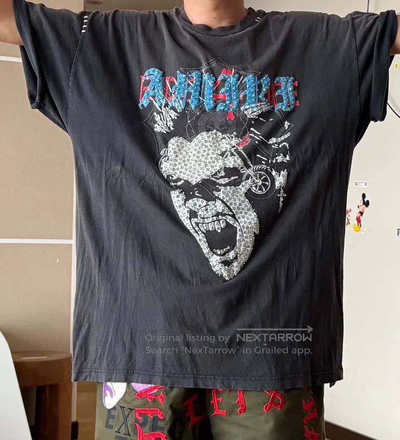 Amiri Amiri Size XL Hand-inlaid rhinestone short sleeves Size US XL / EU 56 / 4 - 1 Thumbnail