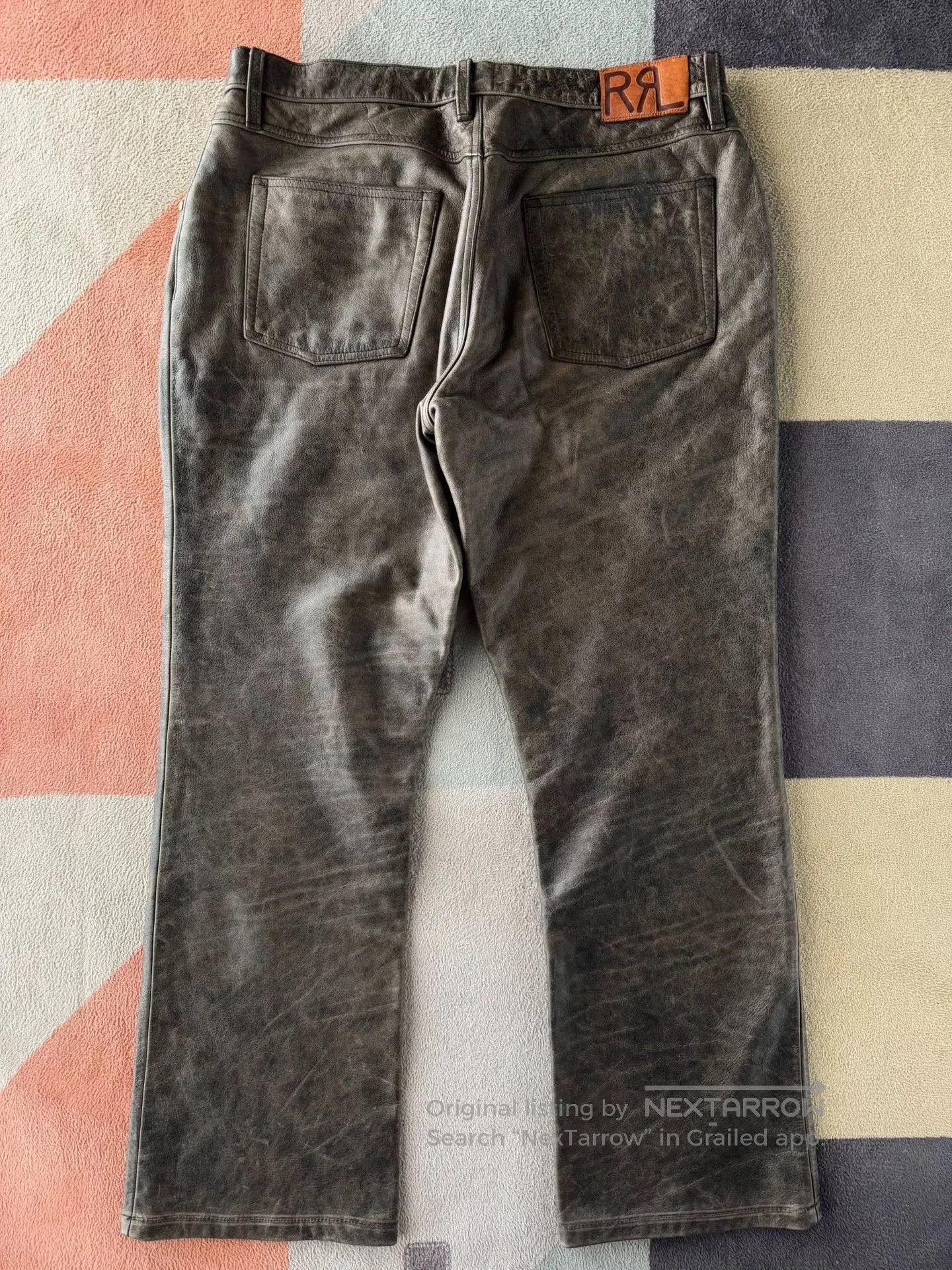 RRL Ralph Lauren RRL Double RL Leather Pants. Size US 34 / EU 50 - 2 Thumbnail