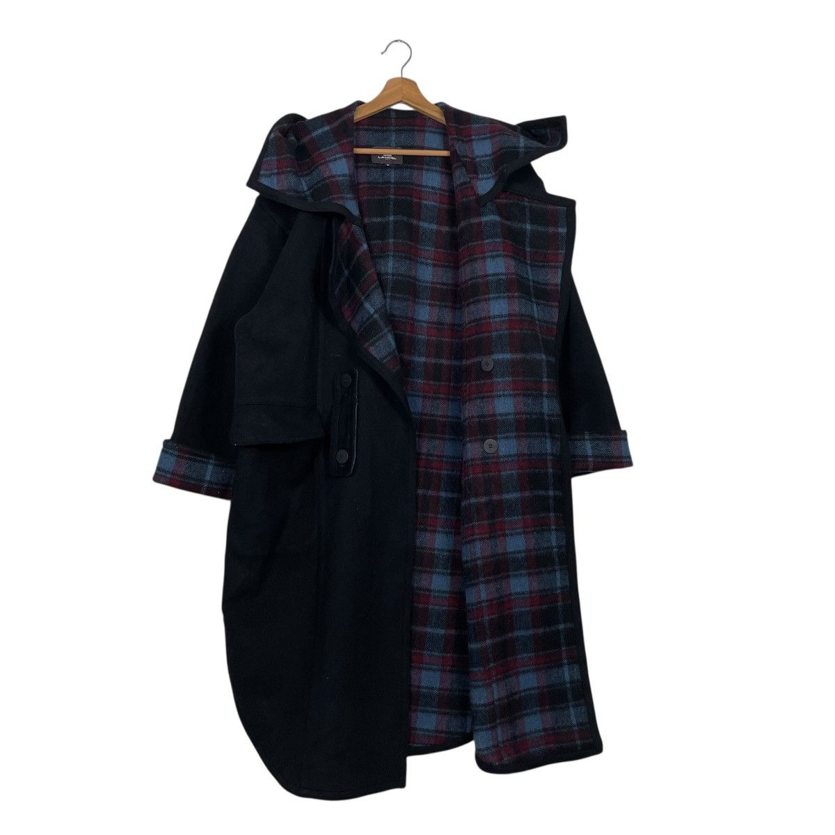 Lancel Lancel Paris Hooded Wool Coat Prominent Plaid Lining Size M / US 6-8 / IT 42-44 - 11 Thumbnail