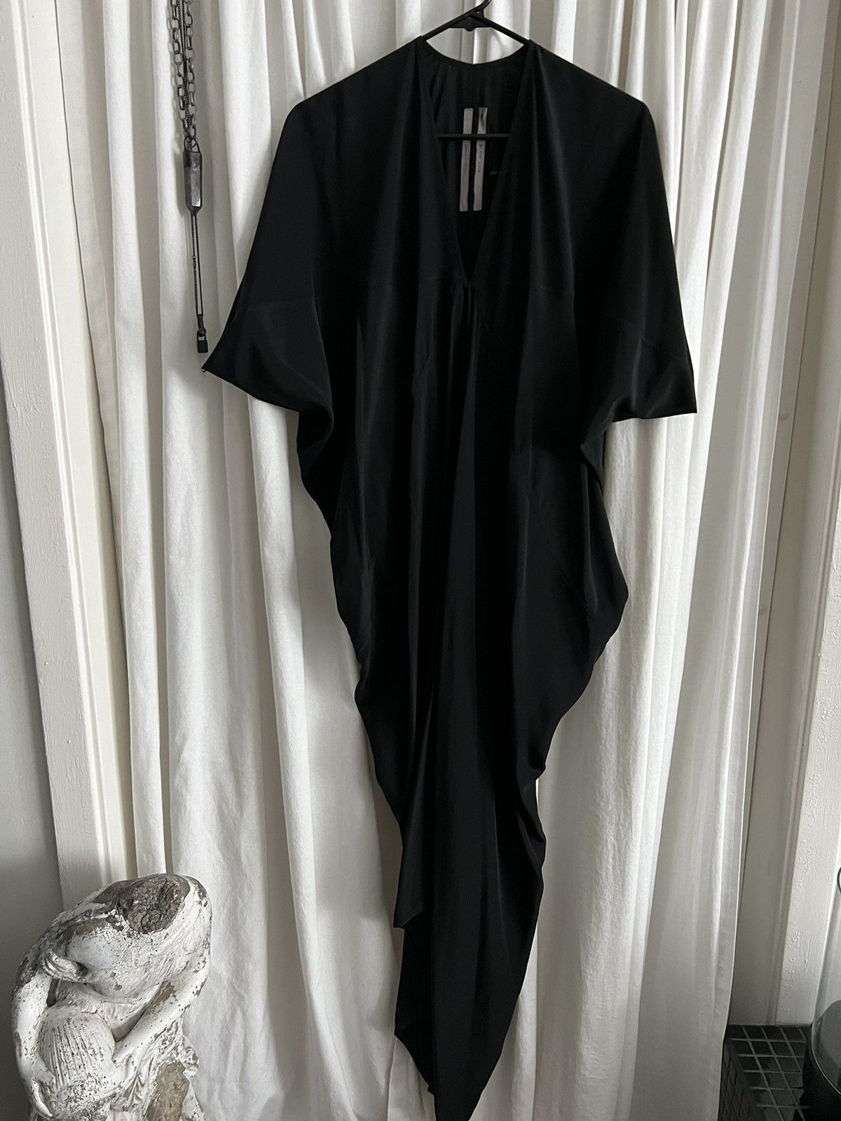 Rick Owens 100% SILK evening Tommykite draped dress M L XL Size US M / EU 48-50 / 2 - 2 Thumbnail