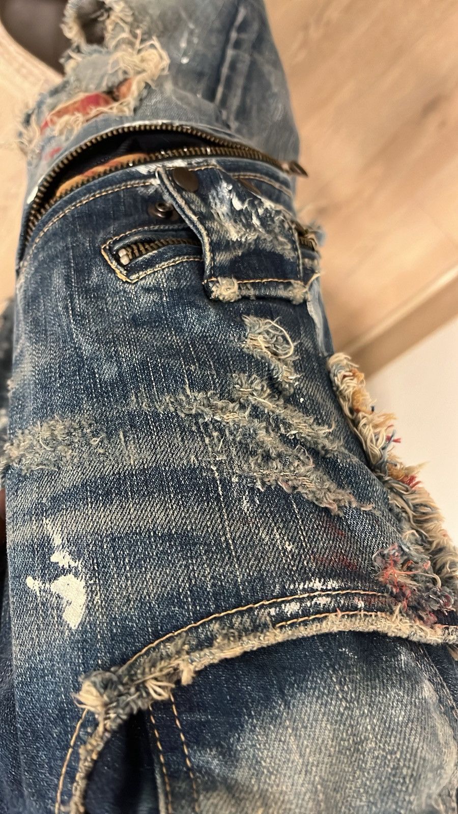 If Six Was Nine LGB Wolf painter denim crop - mudmax ifsixwasnine Size US 30 / EU 46 - 8 Thumbnail