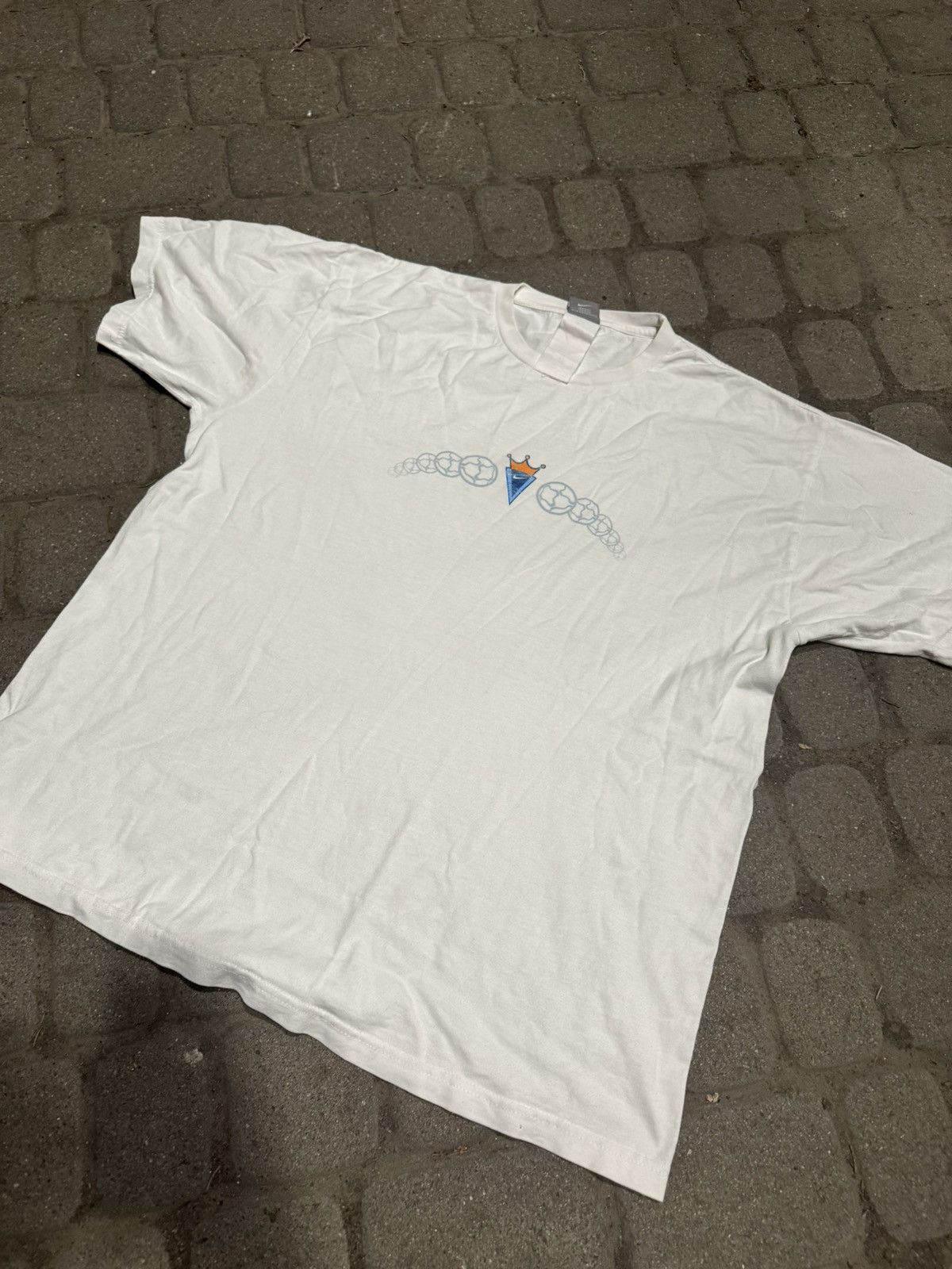 Nike × Vintage Vintage Y2K Nike Football Logo Swoosh Drill T shirt Size US XL / EU 56 / 4 - 2 Thumbnail