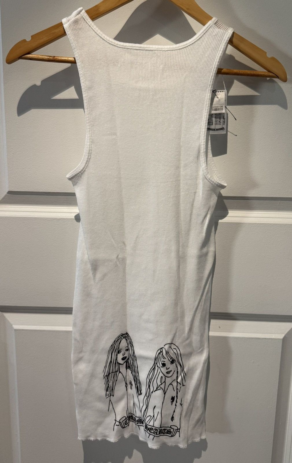 Chrome Hearts Size S Chrome Hearts Neck Logo Rib Tank Top White Small RARE Size US S / EU 44-46 / 1 - 2 Thumbnail
