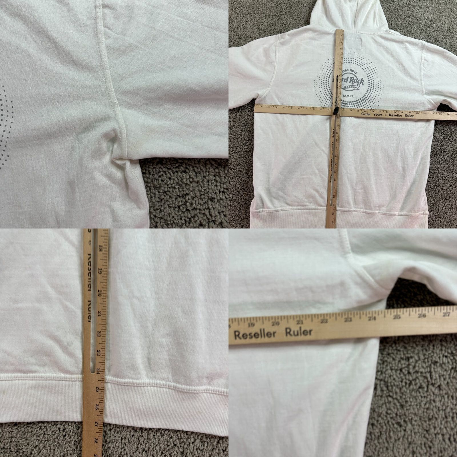 Hard Rock Cafe Hard Rock Seminole Casino Hoodie Mens XL White Gray Tampa Sweatshirt FLAW Size US XL / EU 56 / 4 - 8 Thumbnail