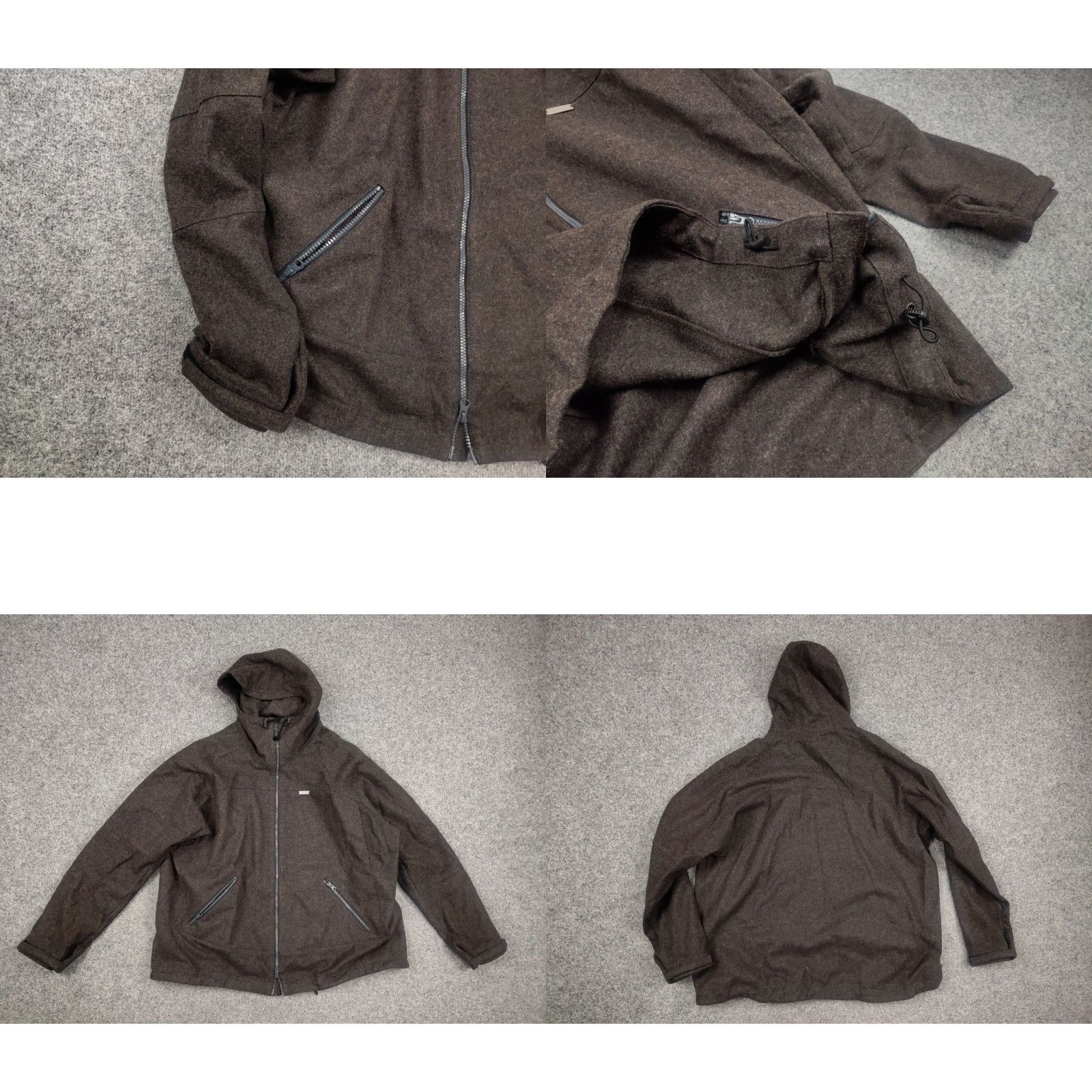 Vintage Loden by lodenwalker Austria Design 1434 reine schurwolle Hooded jacket, Wool, Brown, 3XL, Men Size US XXL / EU 58 / 5 - 8 Thumbnail