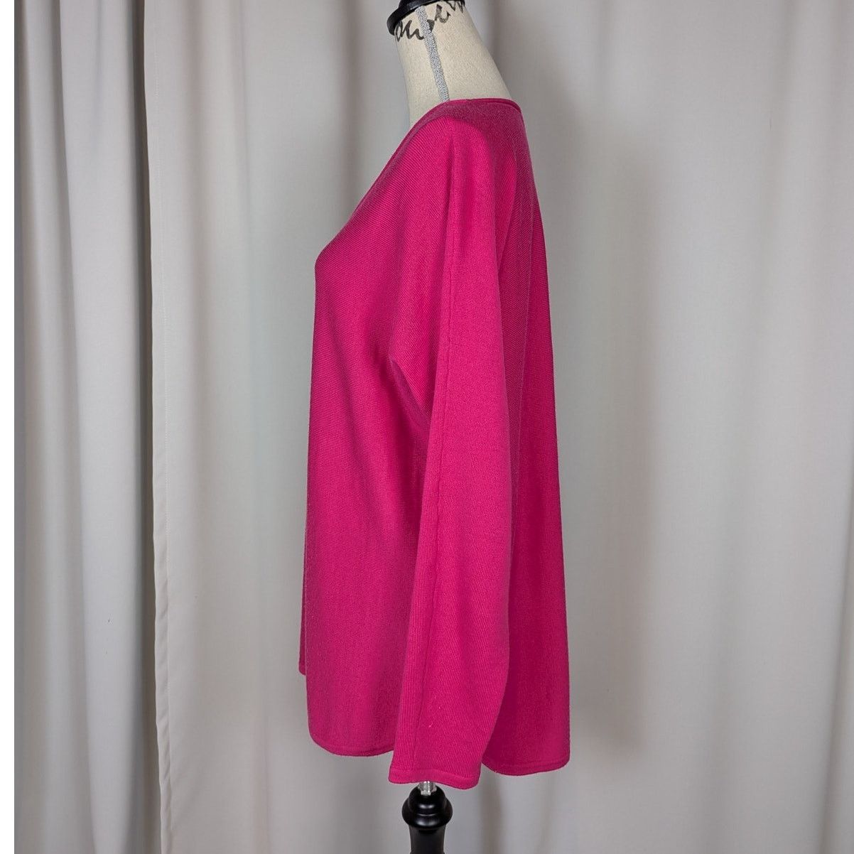 Other Max Studio Merino Wool Pullover Sweater with Curved Hem Pink Size XL / US 12-14 / IT 48-50 - 4 Thumbnail
