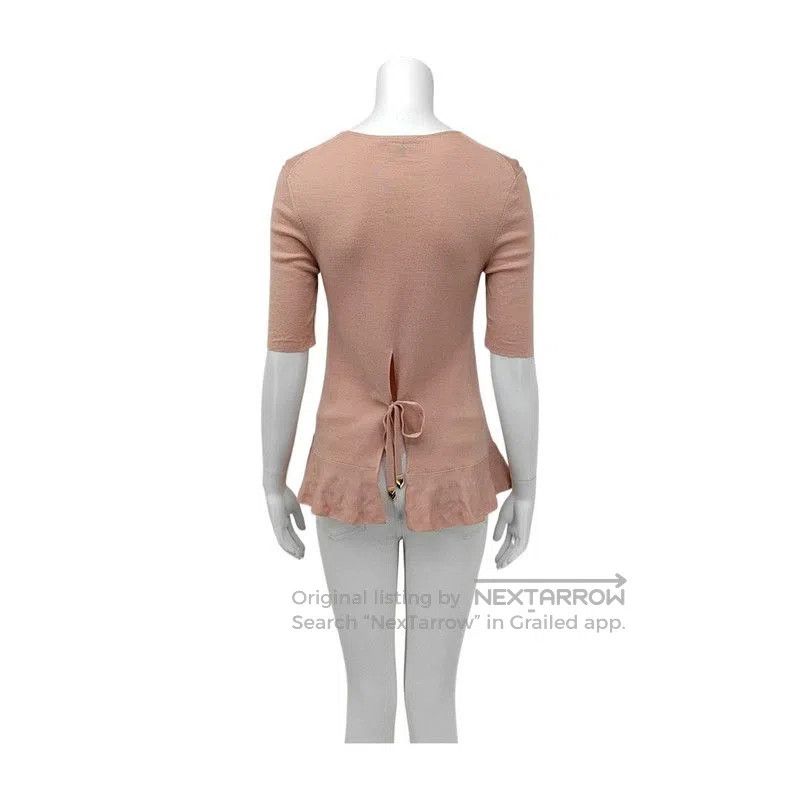 Louis Vuitton Louis Vuitton Pink Wool Short Sleeve Top . Size M / US 6-8 / IT 42-44 - 2 Thumbnail