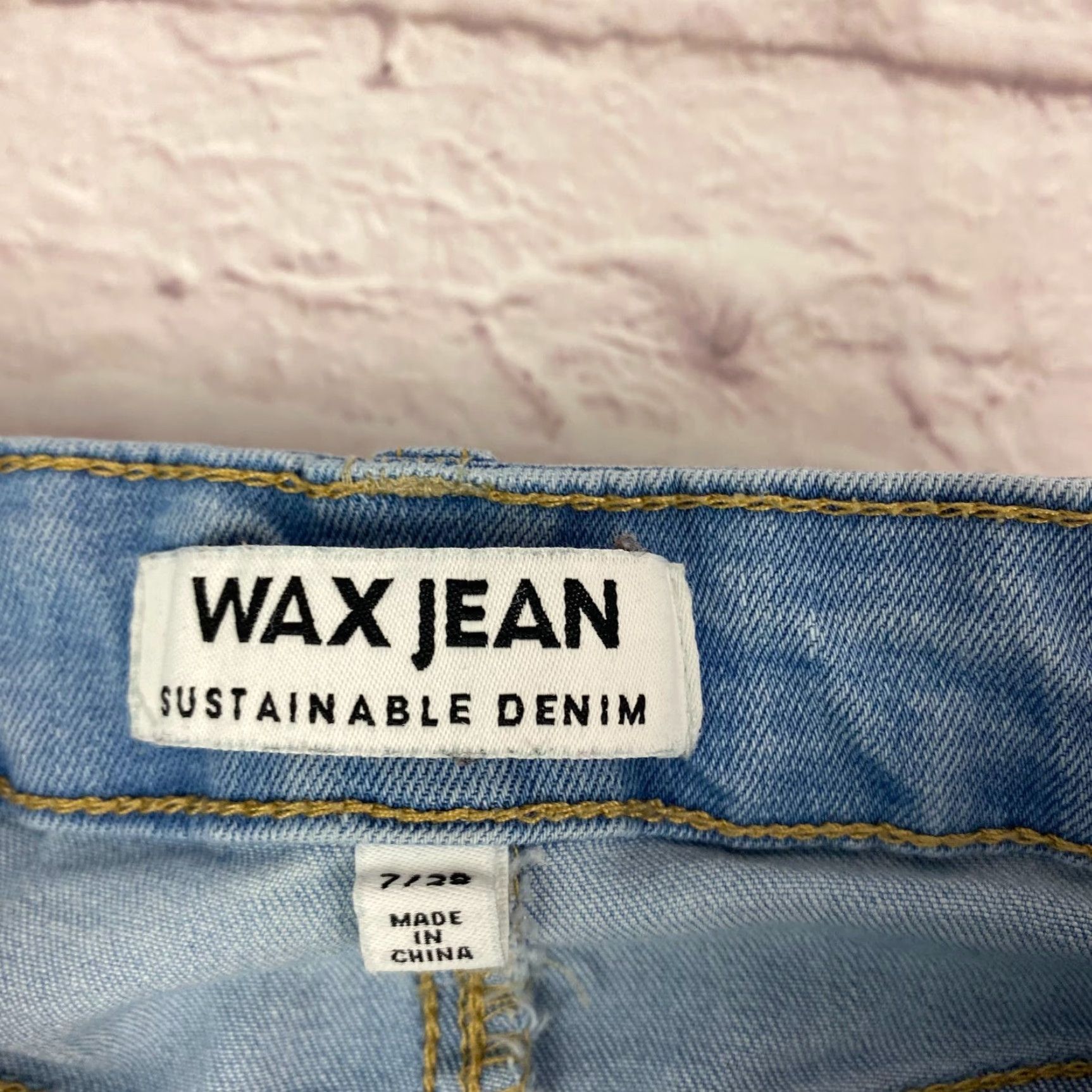 Denime Wax Jeans Womens Size 7 Blue Mid Rise Bootcut Stretch Denim Size 28" / US 6 / IT 42 - 5 Thumbnail