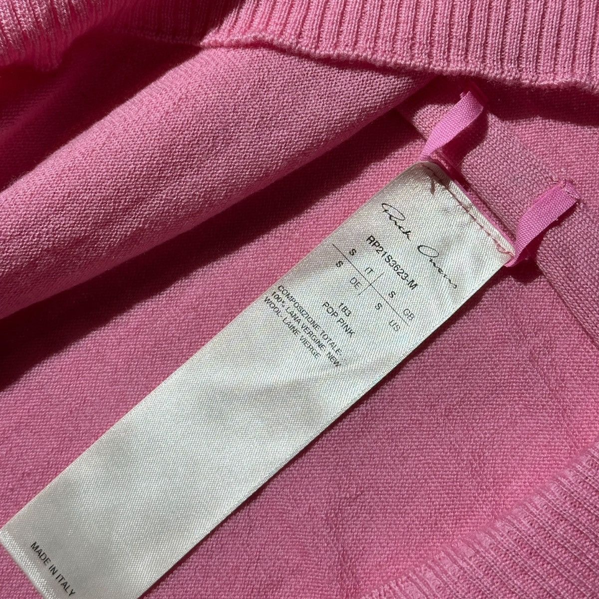 Rick Owens SS21 Phlegethon pop pink thin sweater Size US S / EU 44-46 / 1 - 3 Thumbnail