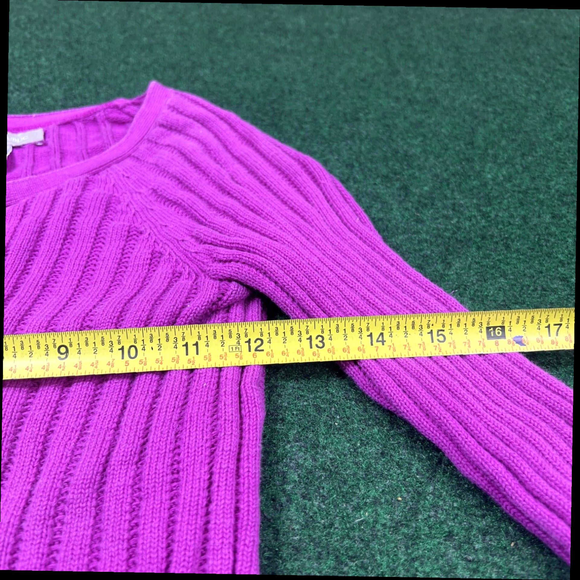 Banana Republic Banana Republic Sweater Pullover Cotton Size XS Cable Knit Ribbed Purple Size XS / US 0-2 / IT 36-38 - 7 Thumbnail