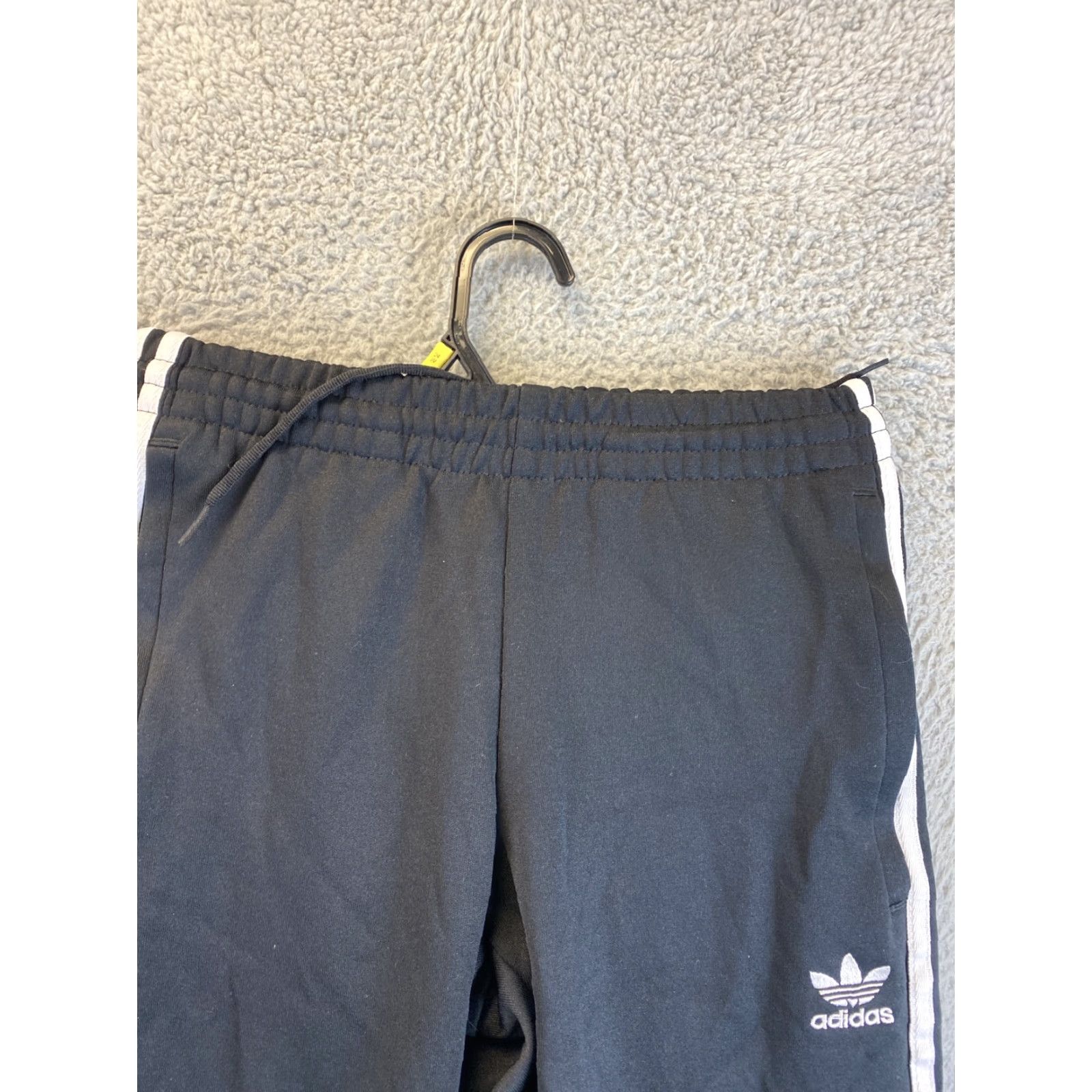 Adidas Adidas Mens Track Pant Running Training Elastic Waist Black White XS 93-42 Size US 27 - 5 Thumbnail