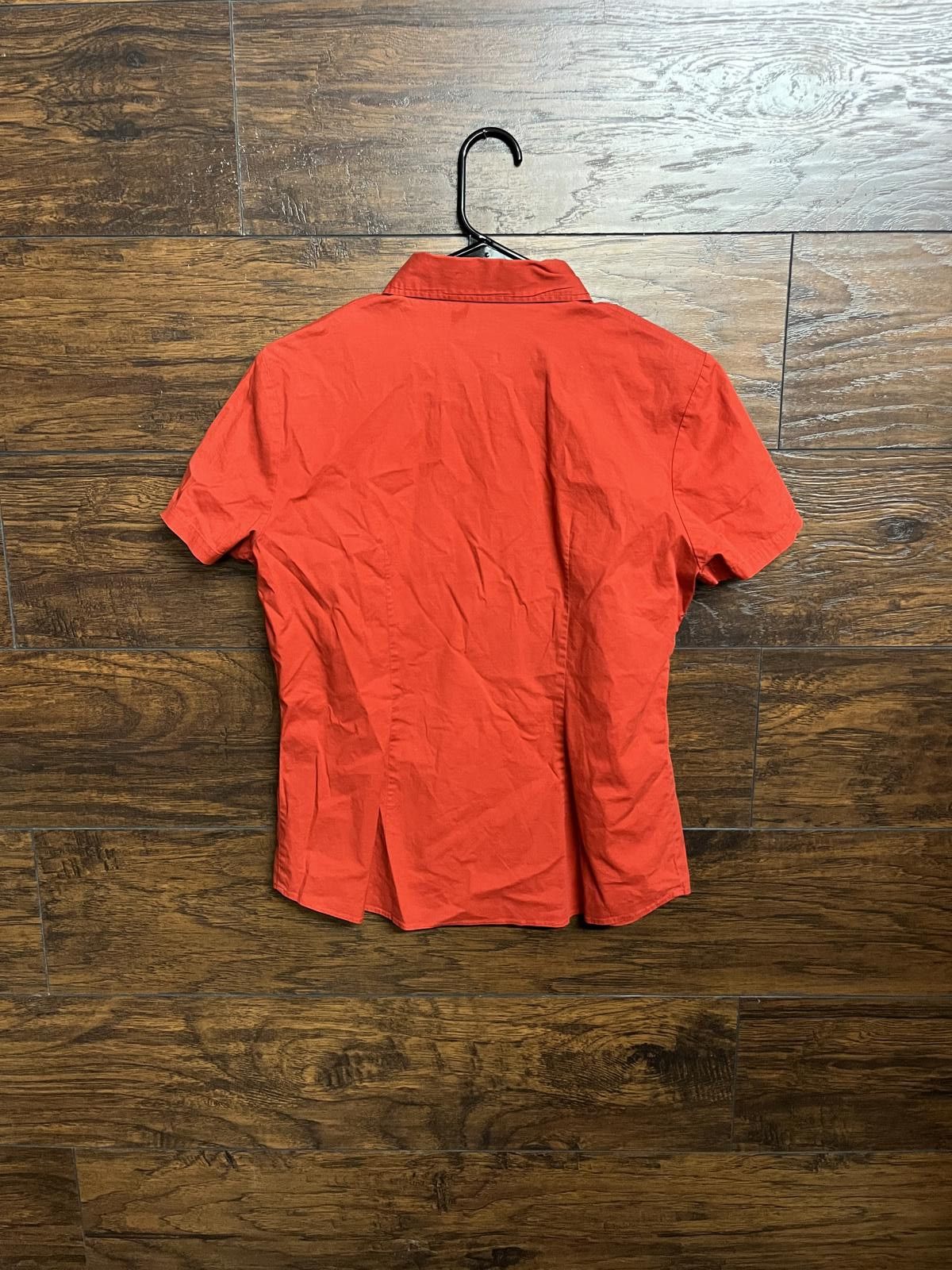 Lacoste VTG Lacoste Button Up Crocodile Embroidered Burgundy -42 Size US XS / EU 42 / 0 - 2 Thumbnail