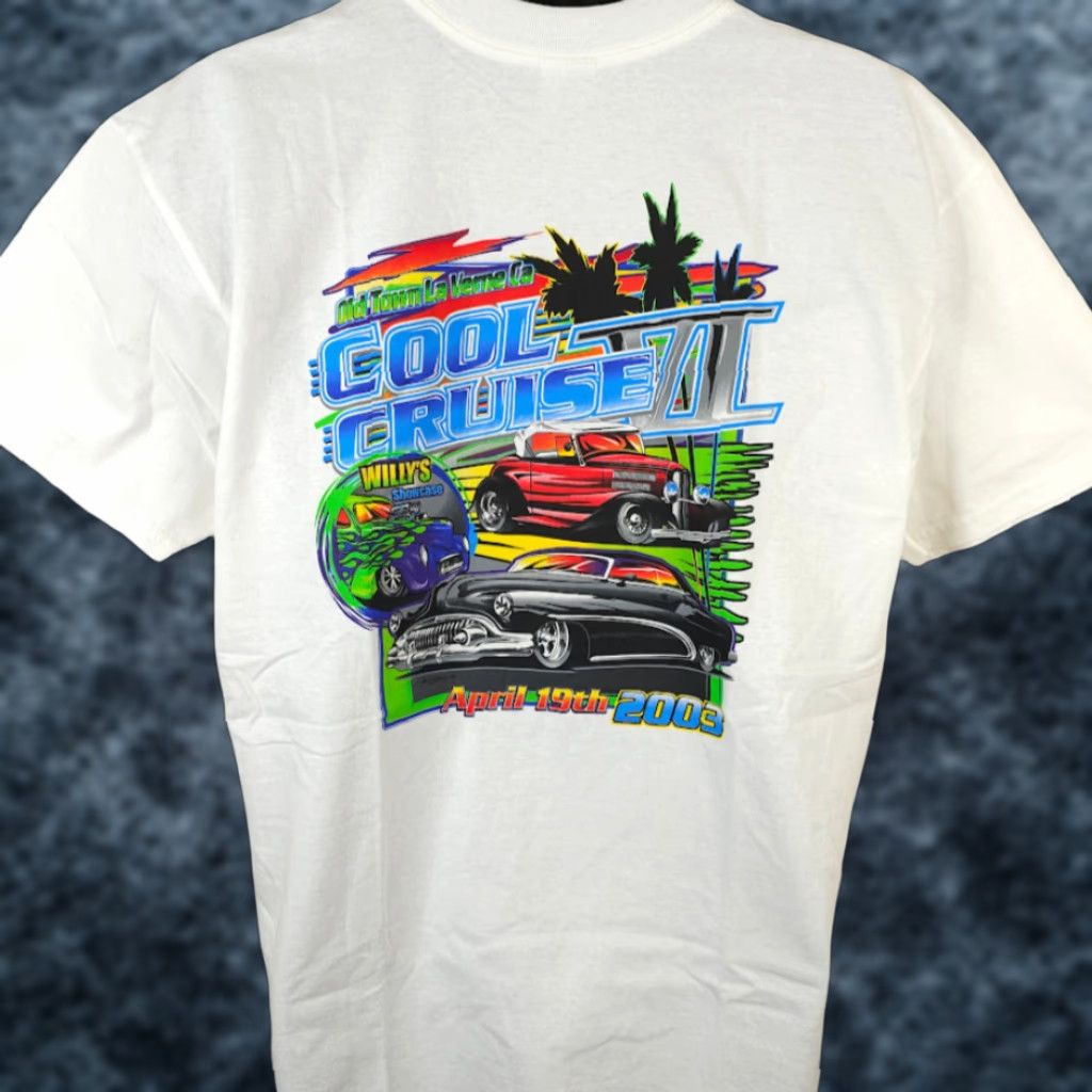 Anvil VINTAGE Car Show T Shirt Mens Size Large Y2K 2003 Cool Cruise Old Town La Verne Size US L / EU 52-54 / 3 - 1 Thumbnail