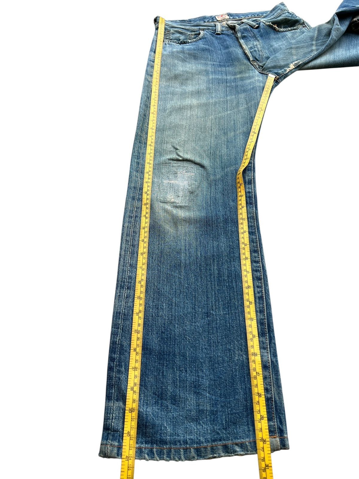 Edwin Vintage Edwin 505s Selvedge Distressed Denim Jeans 31x30.5 Size US 31 - 13 Thumbnail