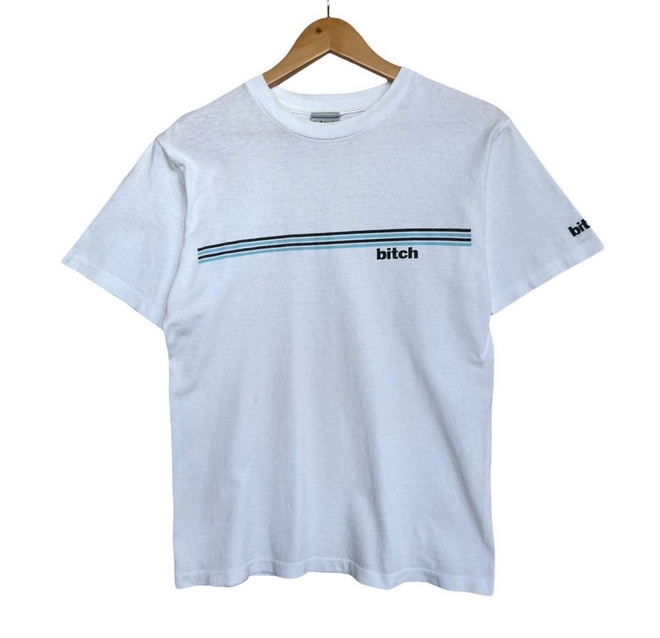 Hook-Ups × Vintage Vintage 90s Bitch Single Stitch Tee Size S Size US S / EU 44-46 / 1 - 1 Thumbnail