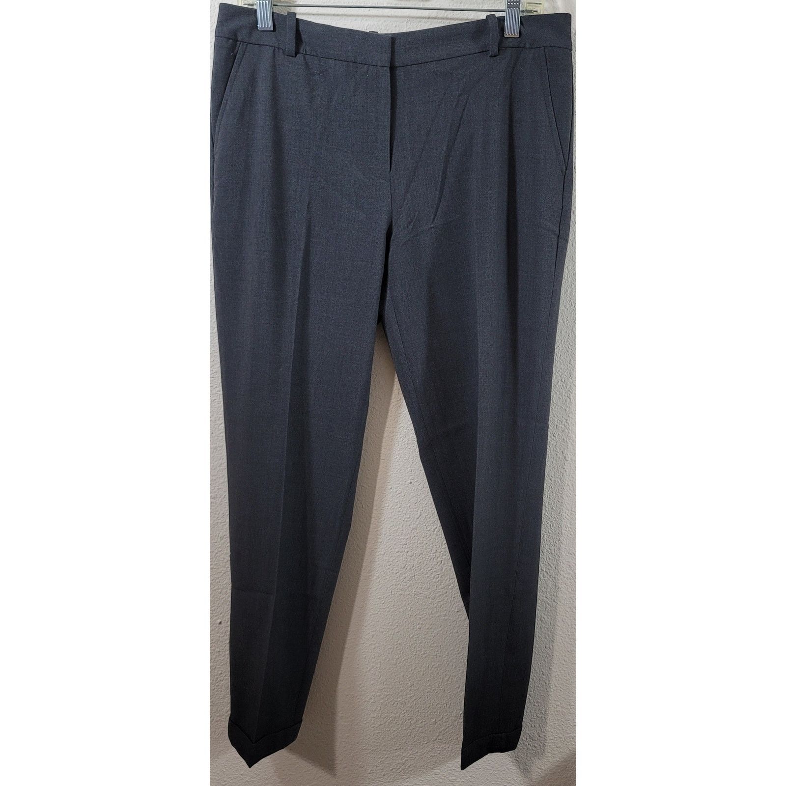Other Ellen Tracy Charcoal Gray Flat Front Dress Pants 8 Size 30" / US 8 / IT 44 - 1 Thumbnail