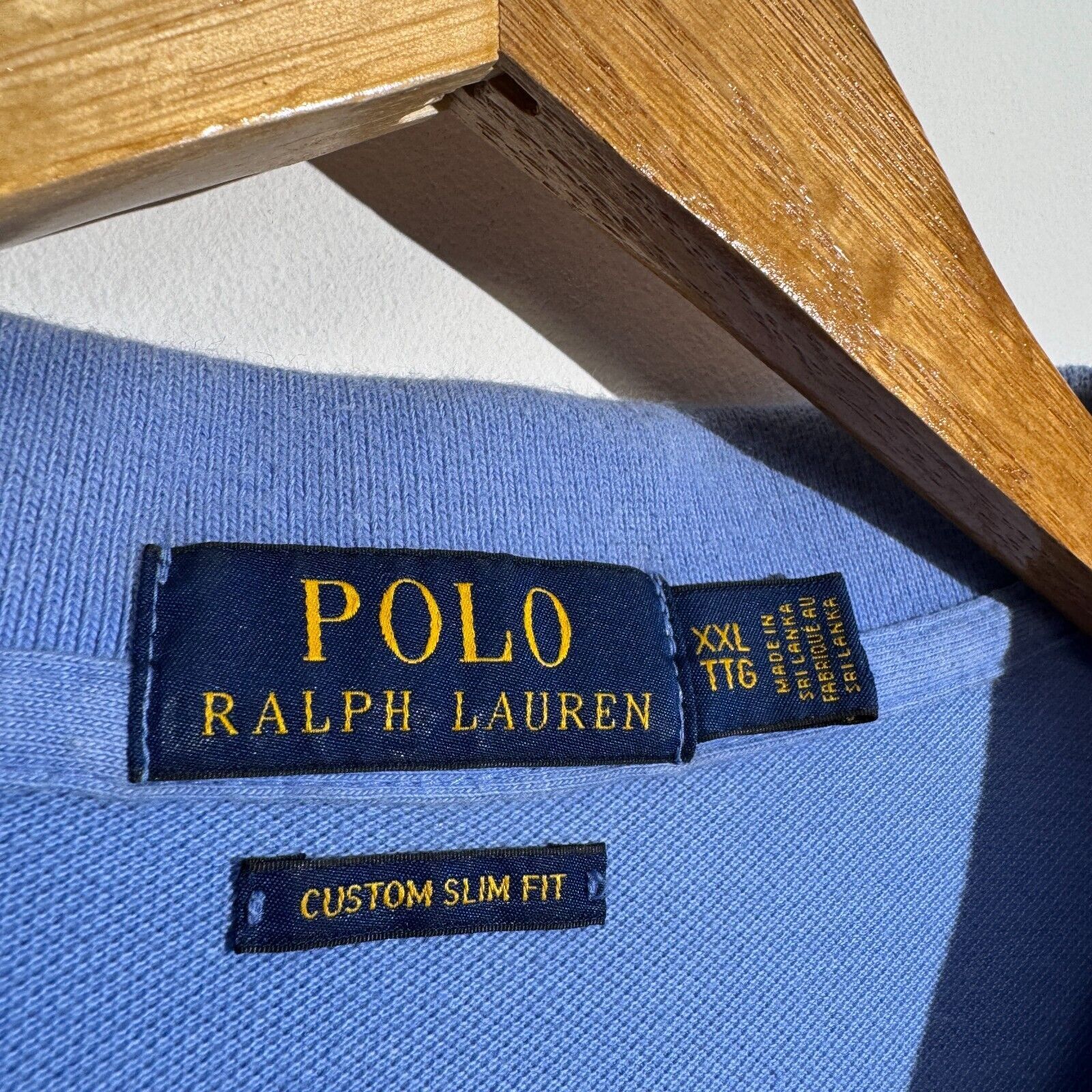 Ralph Lauren × Vintage Vintage Ralph Lauren Unisex Blue Cotton Polo Shirt Size XXL Size US XXL / EU 58 / 5 - 6 Thumbnail