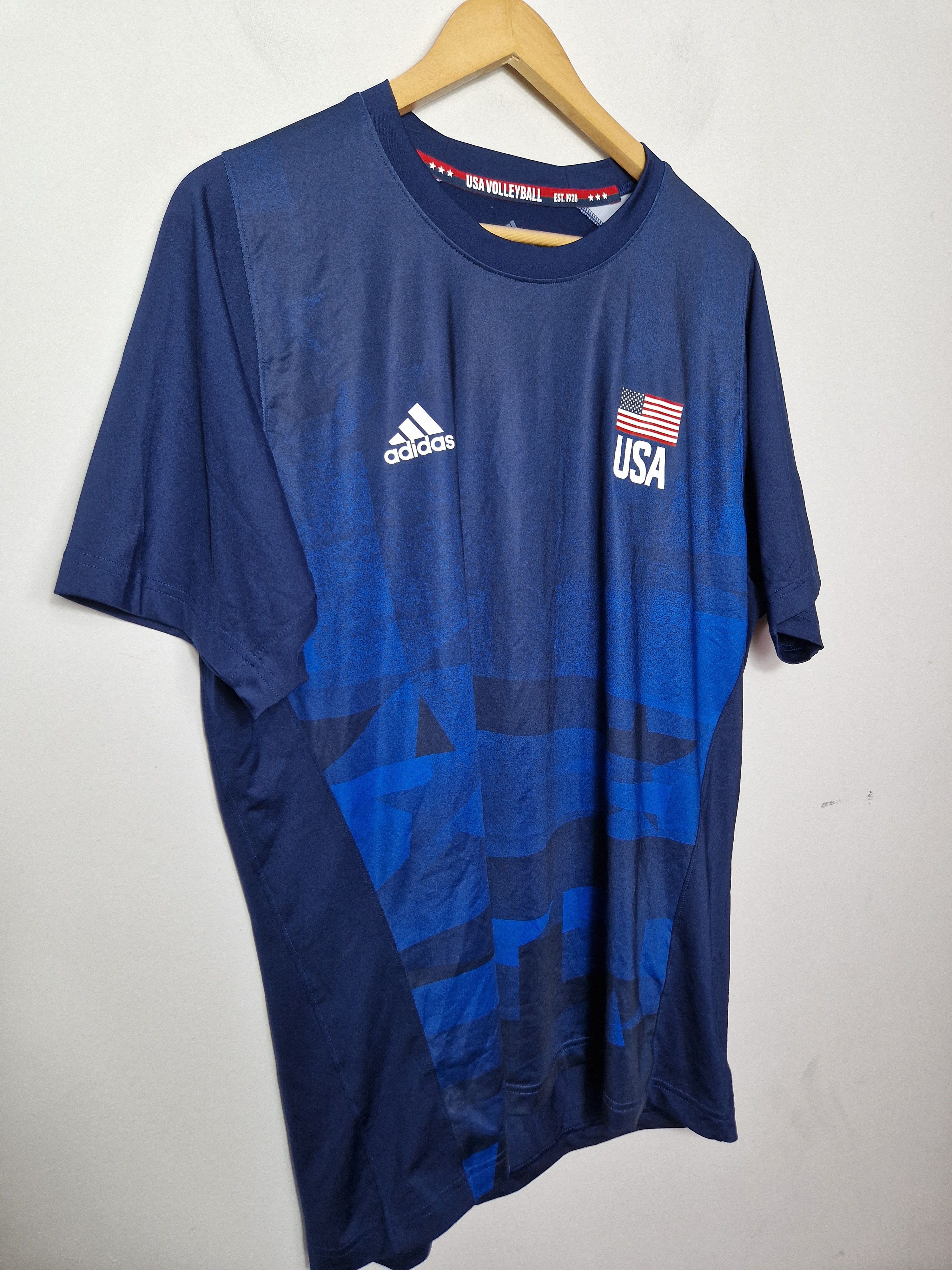 Adidas Adidas USA Olympics Volleyball jersey t-shirt Size US L / EU 52-54 / 3 - 5 Thumbnail