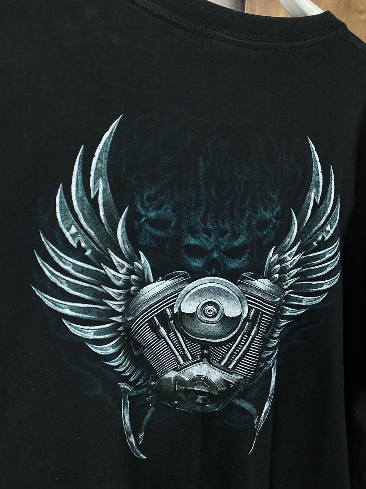 Band Tees Vintage Wild Motorcycle T-Shirt With Wolves Sculls Size US XXL / EU 58 / 5 - 8 Thumbnail