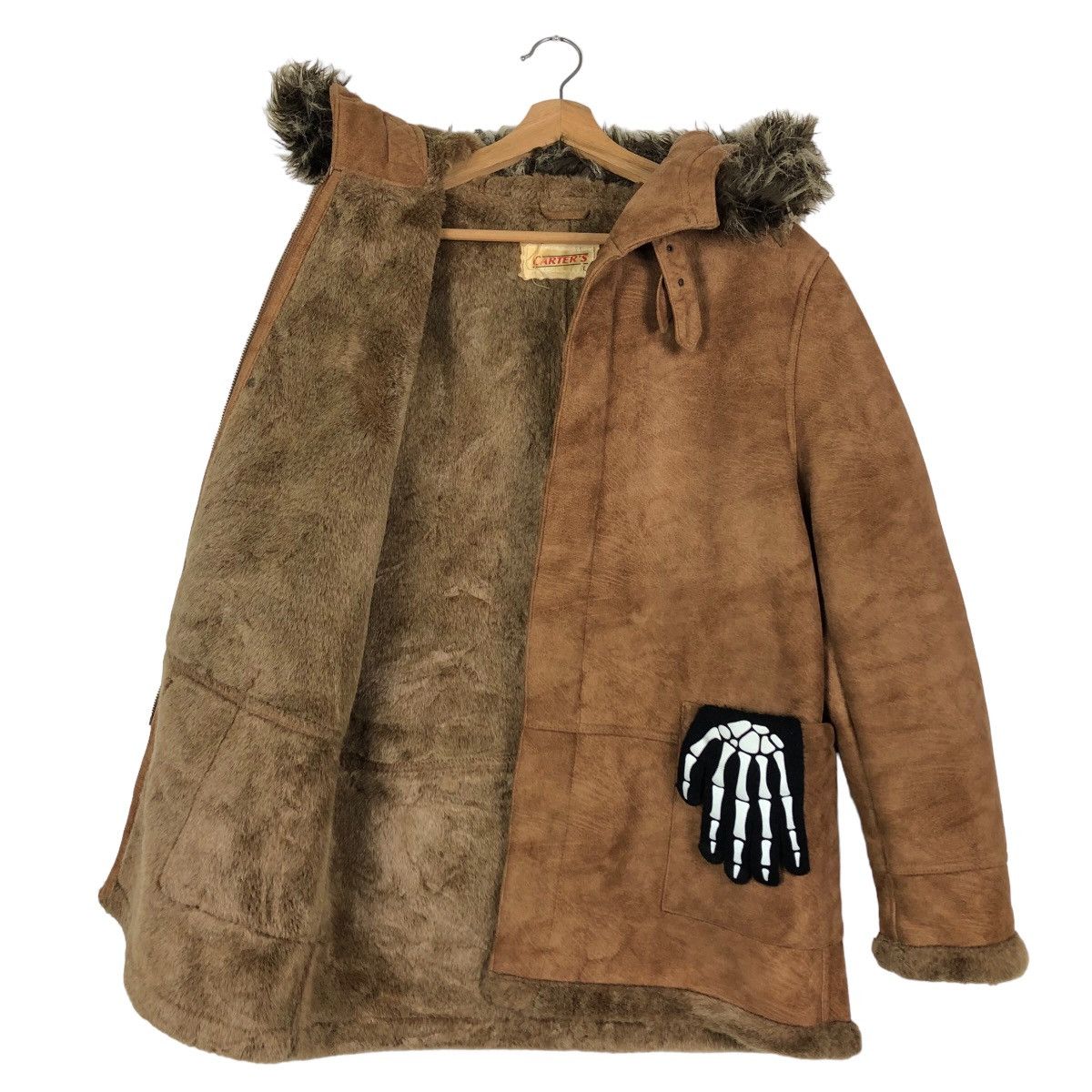 Japanese Brand 🔥90’s Vintage Carter’s Moleskin Leather Mink Fur Hoodie Size US L / EU 52-54 / 3 - 10 Thumbnail