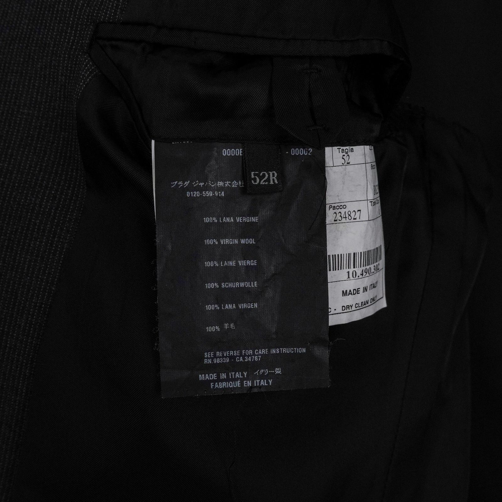 Prada Prada Milano Black Pure Virgin Wool Tailored Blazer Jacket Size US L / EU 52-54 / 3 - 10 Thumbnail