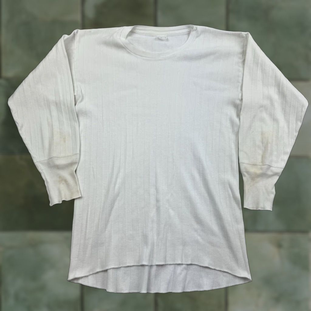 Vintage VINTAGE Long Sleeve Shirt Adult M White Grunge 60s 50s Rockabilly Tee Mens Size US M / EU 48-50 / 2 - 1 Thumbnail
