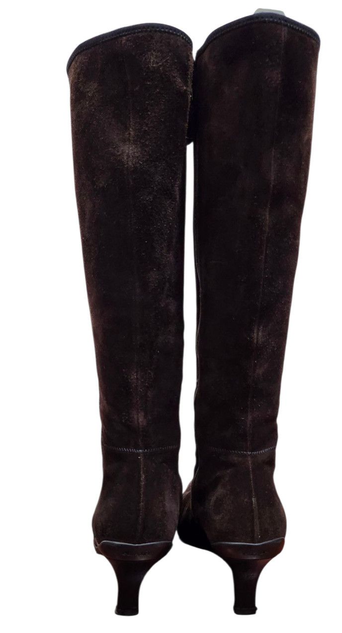 Prada PRADA BROWN SUEDE HEELED BOOTS - EU 38.5/US 8 Size US 8.5 / IT 38.5 - 10 Thumbnail