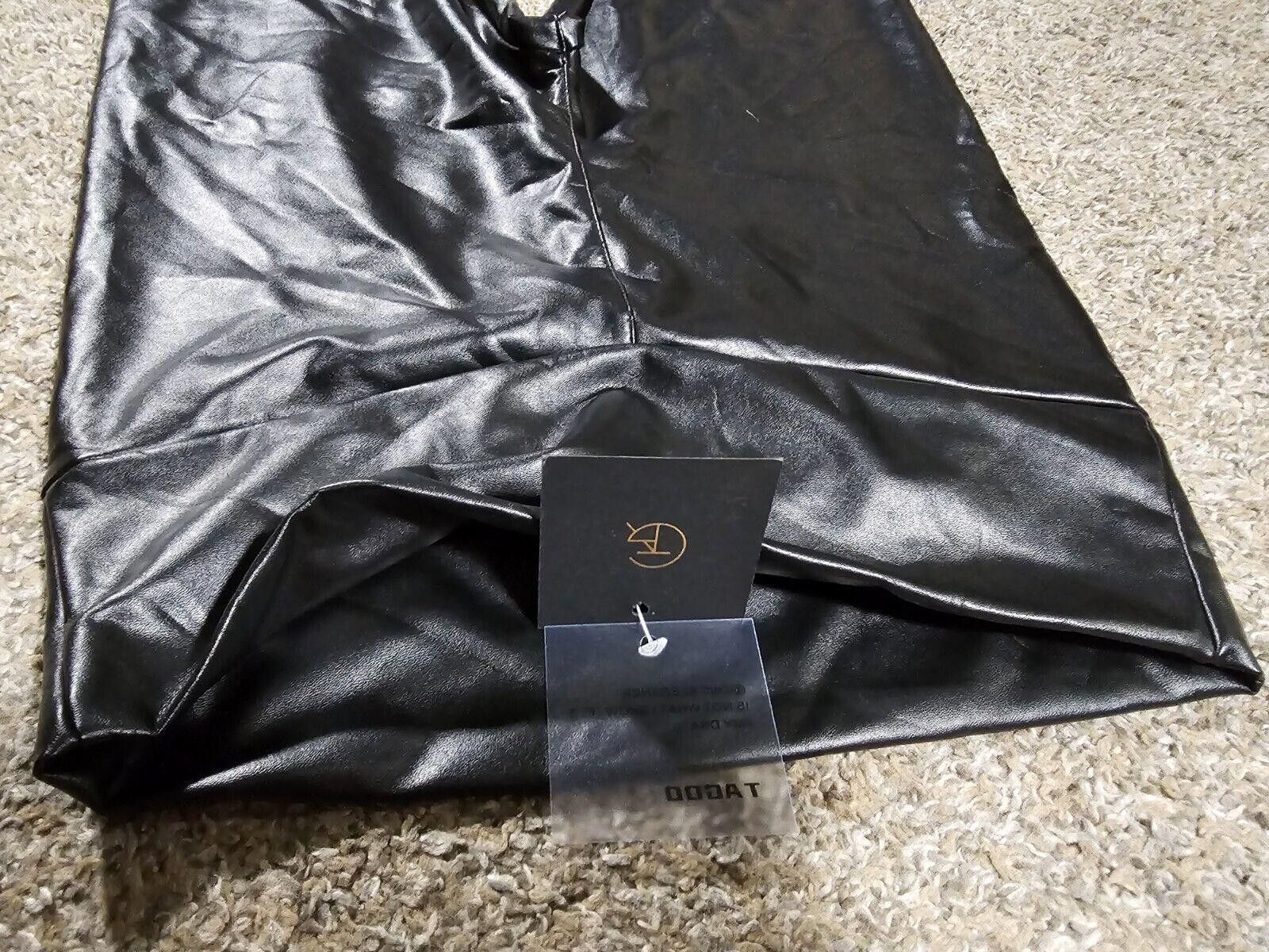Designer Tagoo All For Leather Faux Leather Pant Medium Black NWT Size 32" / US 10 / IT 46 - 1 Thumbnail