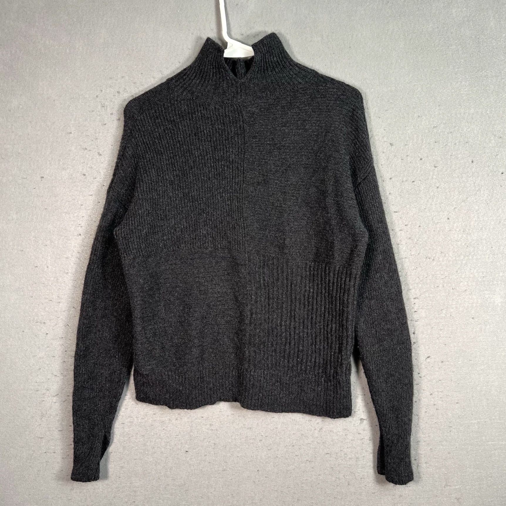Everlane Everlane Cashmere Blend High Neck Knit Sweater Womens XS Gray Pullover Long Sleeve Size XS / US 0-2 / IT 36-38 - 7 Thumbnail
