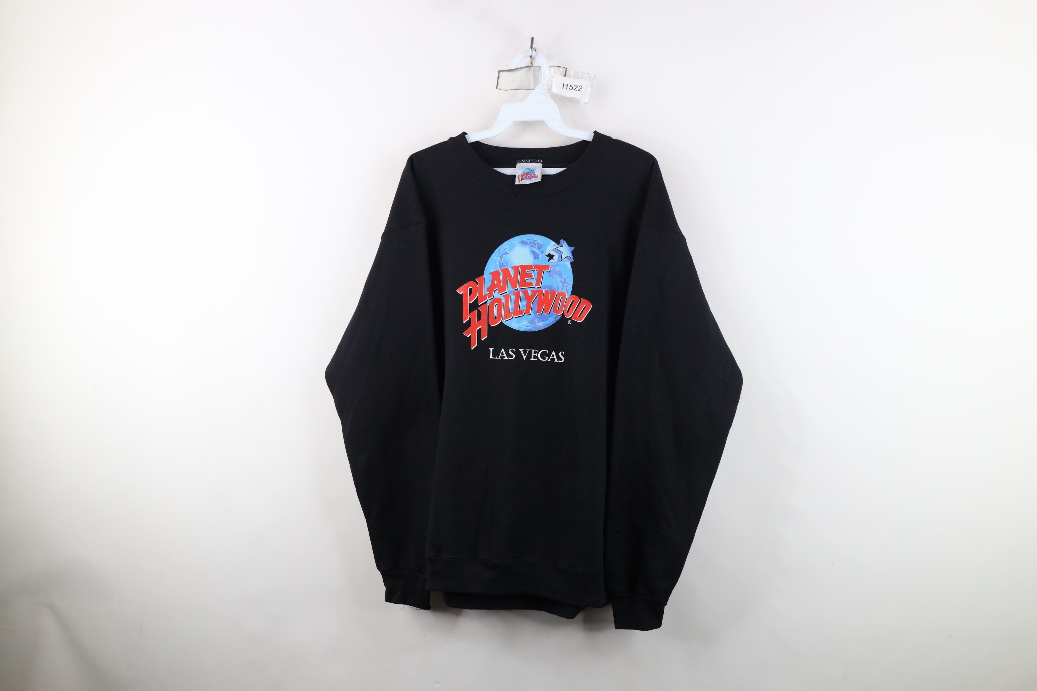 Vintage Vintage 90s Planet Hollywood Las Vegas Sweatshirt Black USA Size US L / EU 52-54 / 3 - 1 Thumbnail