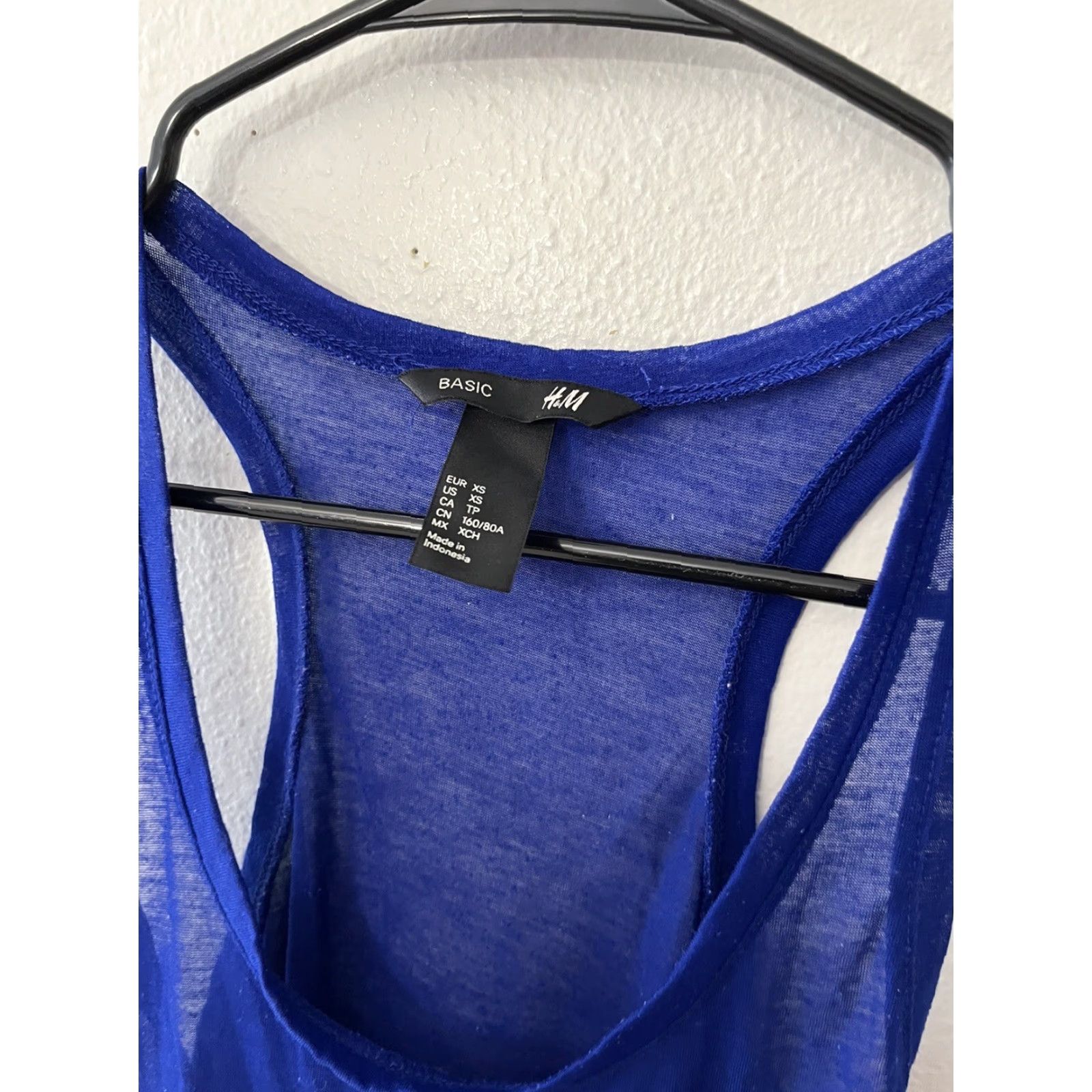 H&M H & M Basic Sleeveless Tank Skater XS Royal Blue Shirt Women XS Blue Skater Tank Dress Casual Size XS / US 0-2 / IT 36-38 - 3 Thumbnail